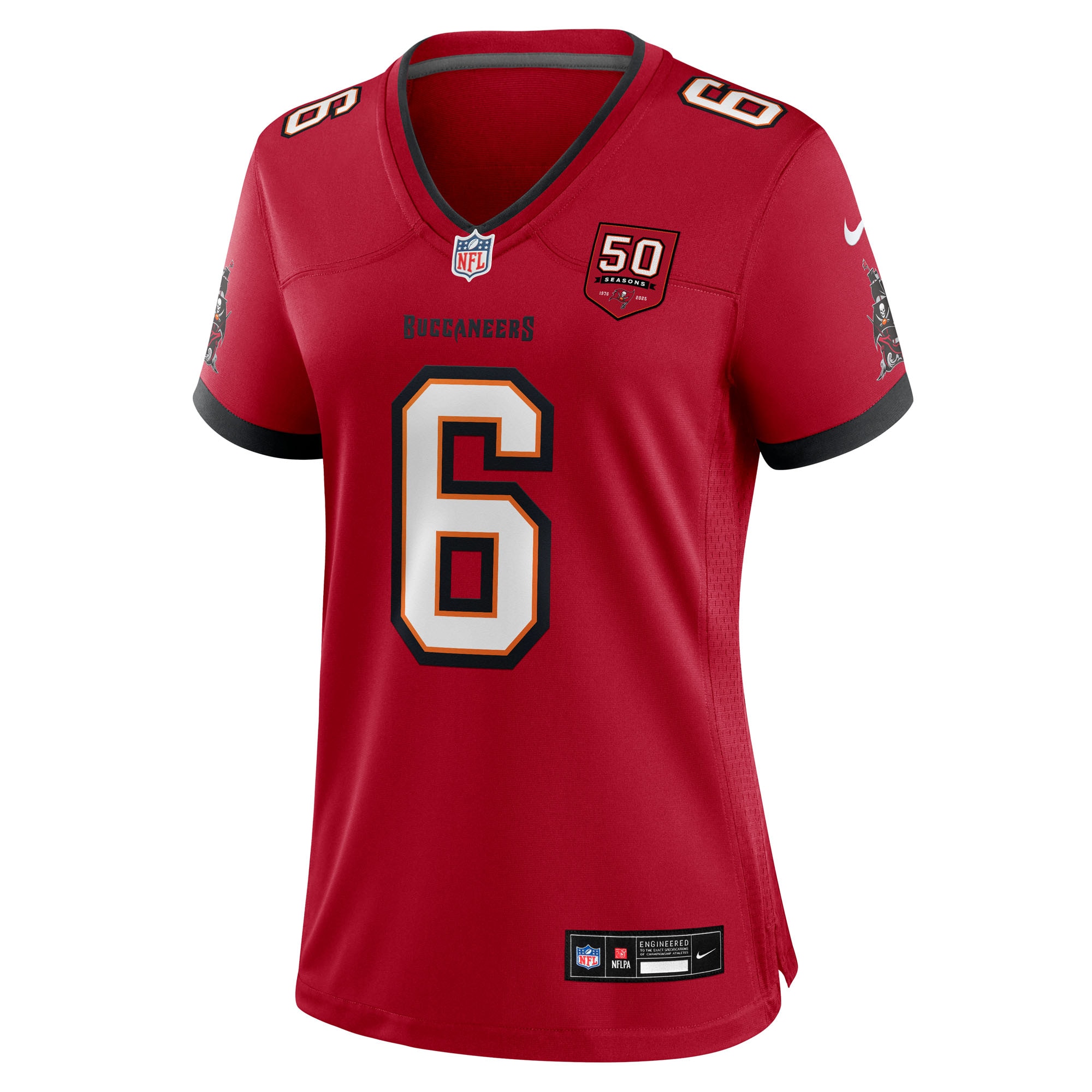 Baker Mayfield Tampa Bay Buccaneers Nike Women’s 50th Season Team Game Jersey – Red Clowdercats