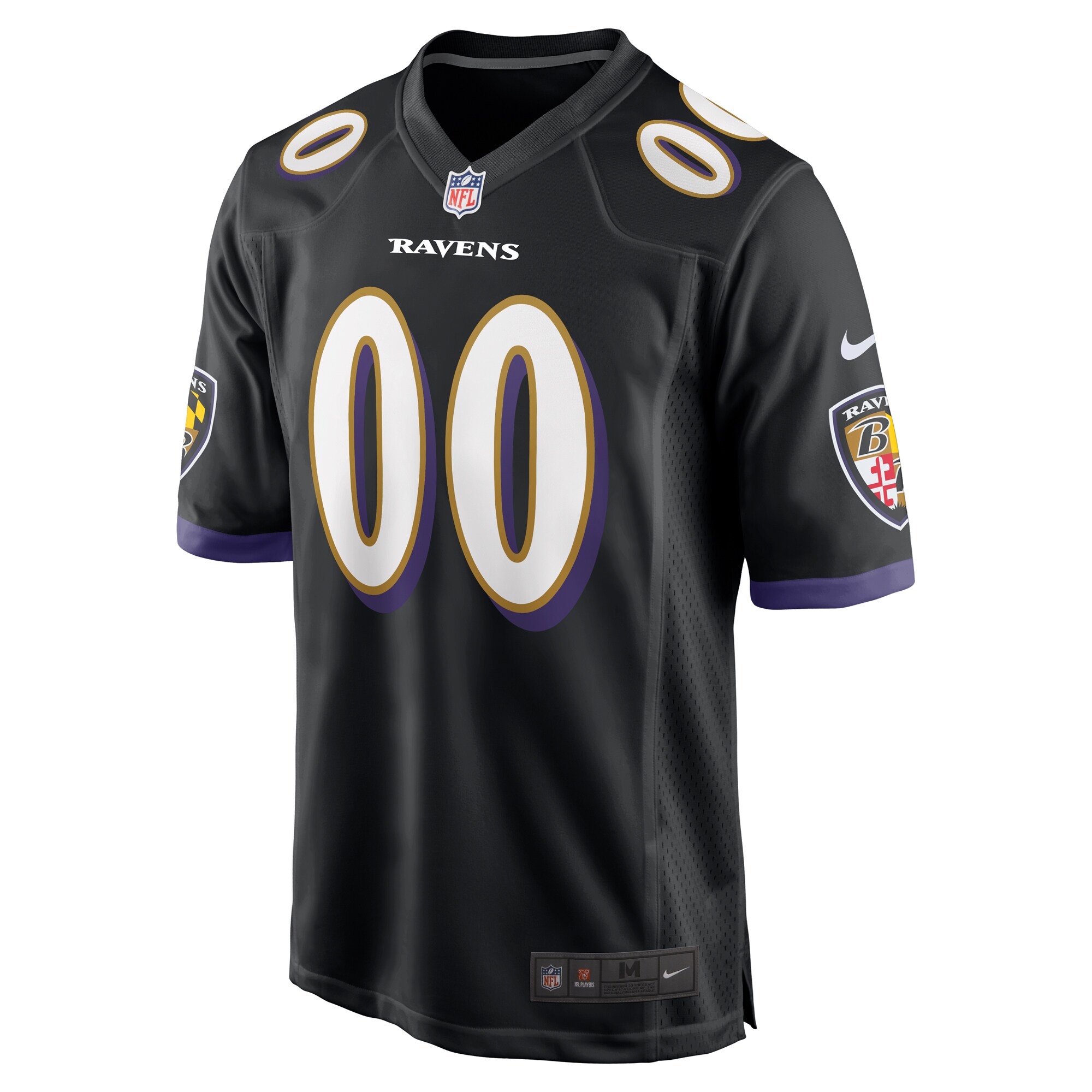 Baltimore Ravens Nike Youth Game Custom Jersey – Black Clowdercats