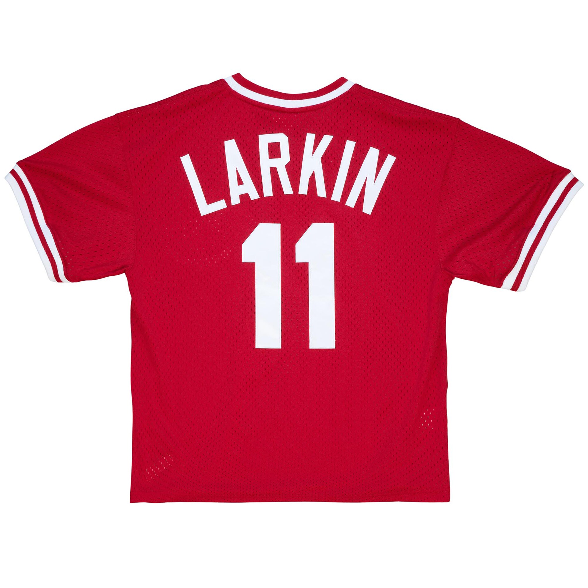 Barry Larkin Cincinnati Reds Mitchell & Ness Youth Cooperstown Collection Mesh Batting Practice Jersey – Red