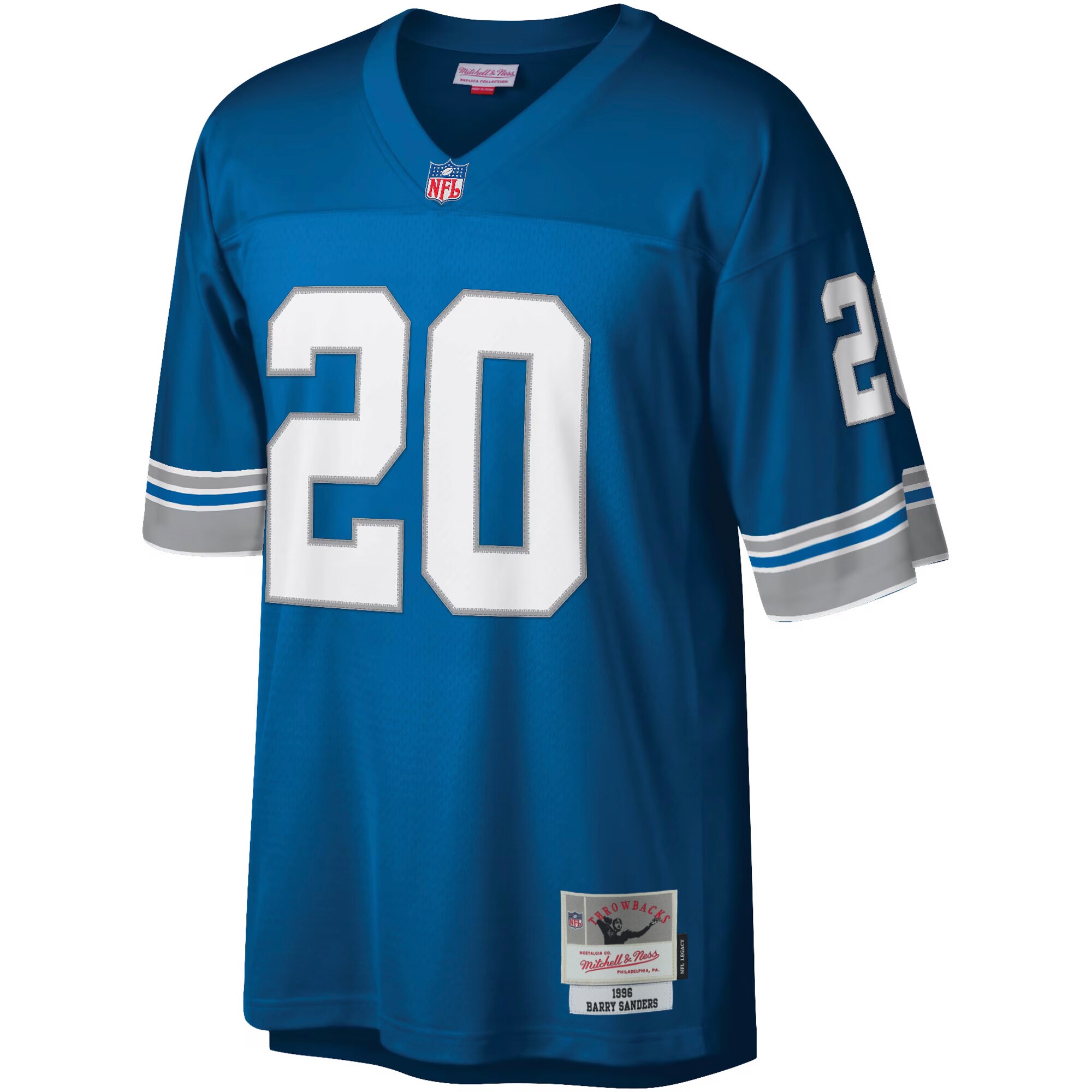 Barry Sanders Detroit Lions Mitchell & Ness Legacy Replica Jersey – Blue Clowdercats