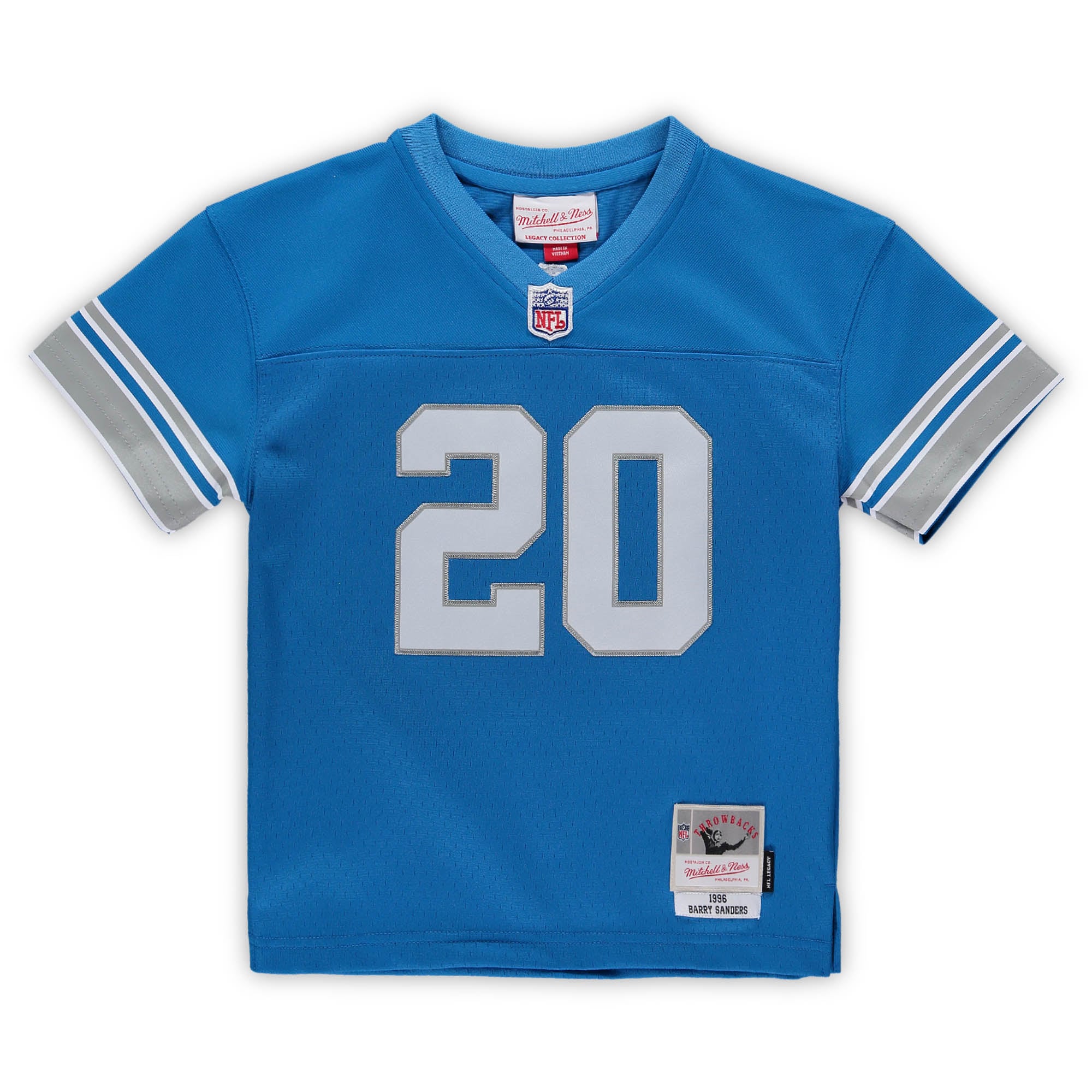 Barry Sanders Detroit Lions Mitchell & Ness Male Preschool 1996 Retired Legacy Jersey – Blue Clowdercats