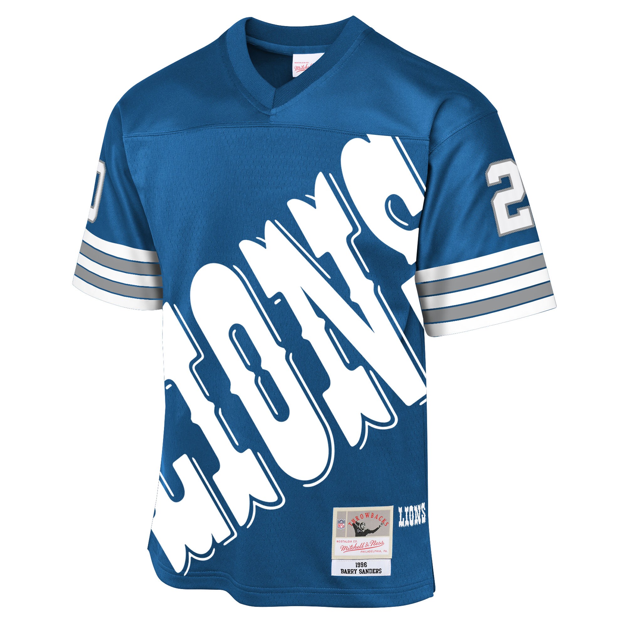 Barry Sanders Detroit Lions Mitchell & Ness Youth 1996 Throwback Fashion Jersey – Blue Clowdercats