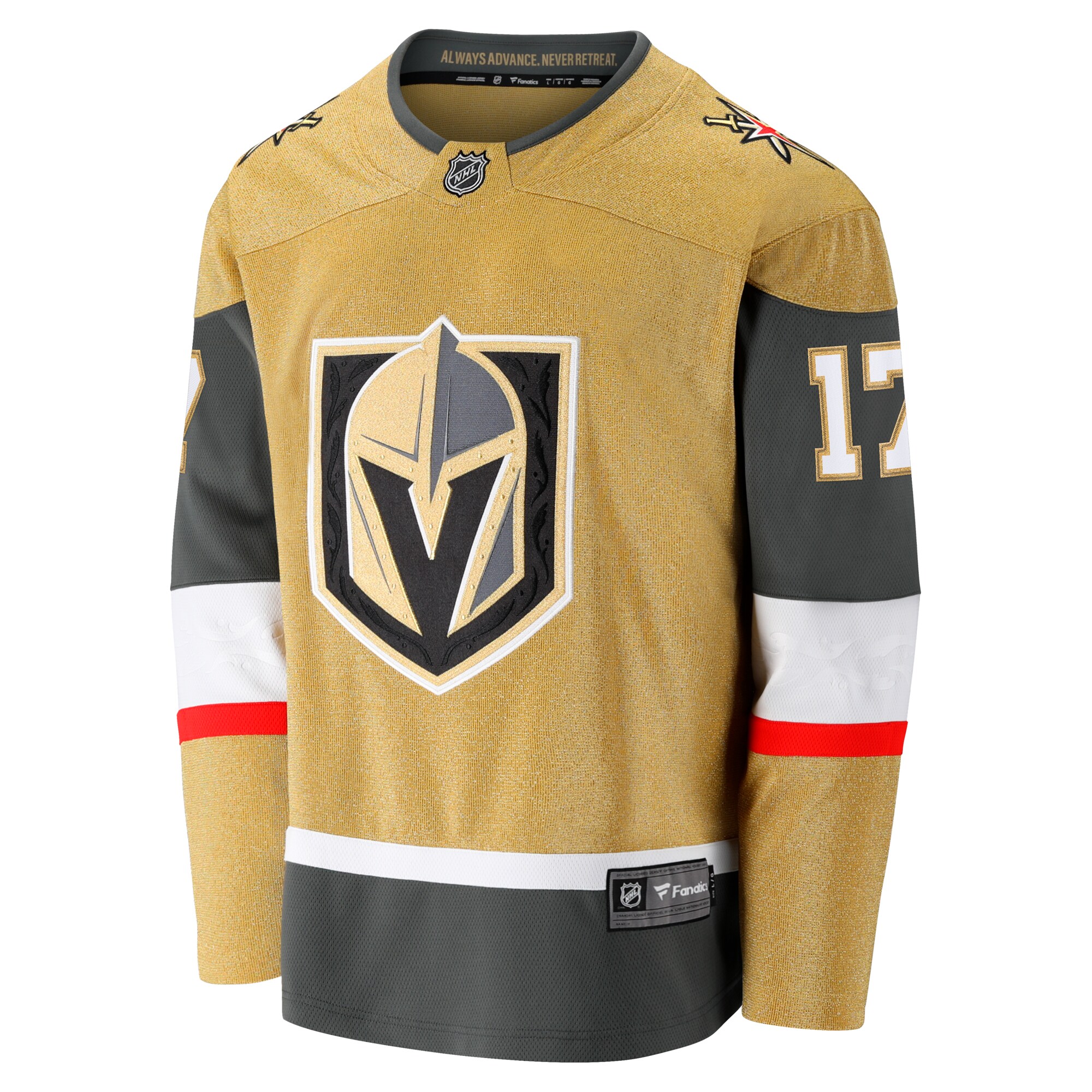 Ben Hutton Vegas Golden Knights Fanatics Home Premier Breakaway Player Jersey – Gold Clowdercats