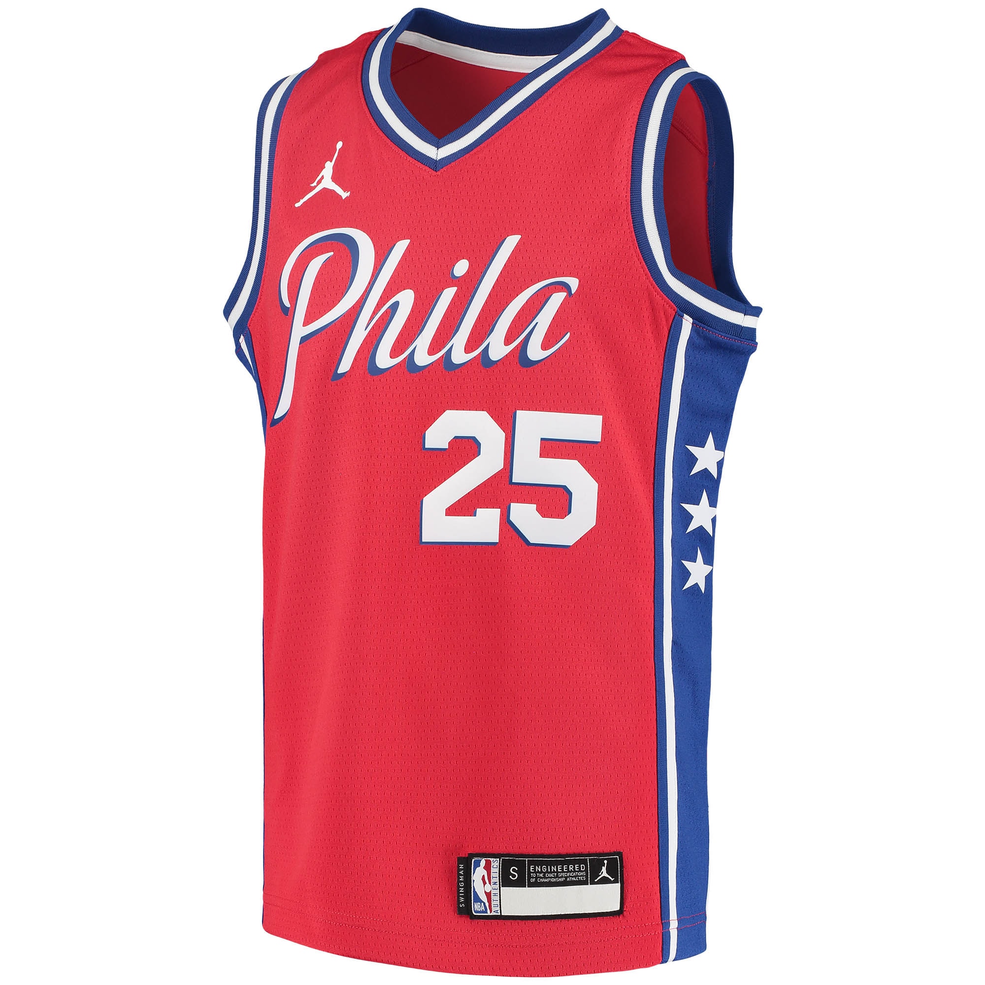 Ben Simmons Philadelphia 76ers Jordan Brand Youth 2020/21 Swingman Player Jersey – Statement Edition – Red Clowdercats