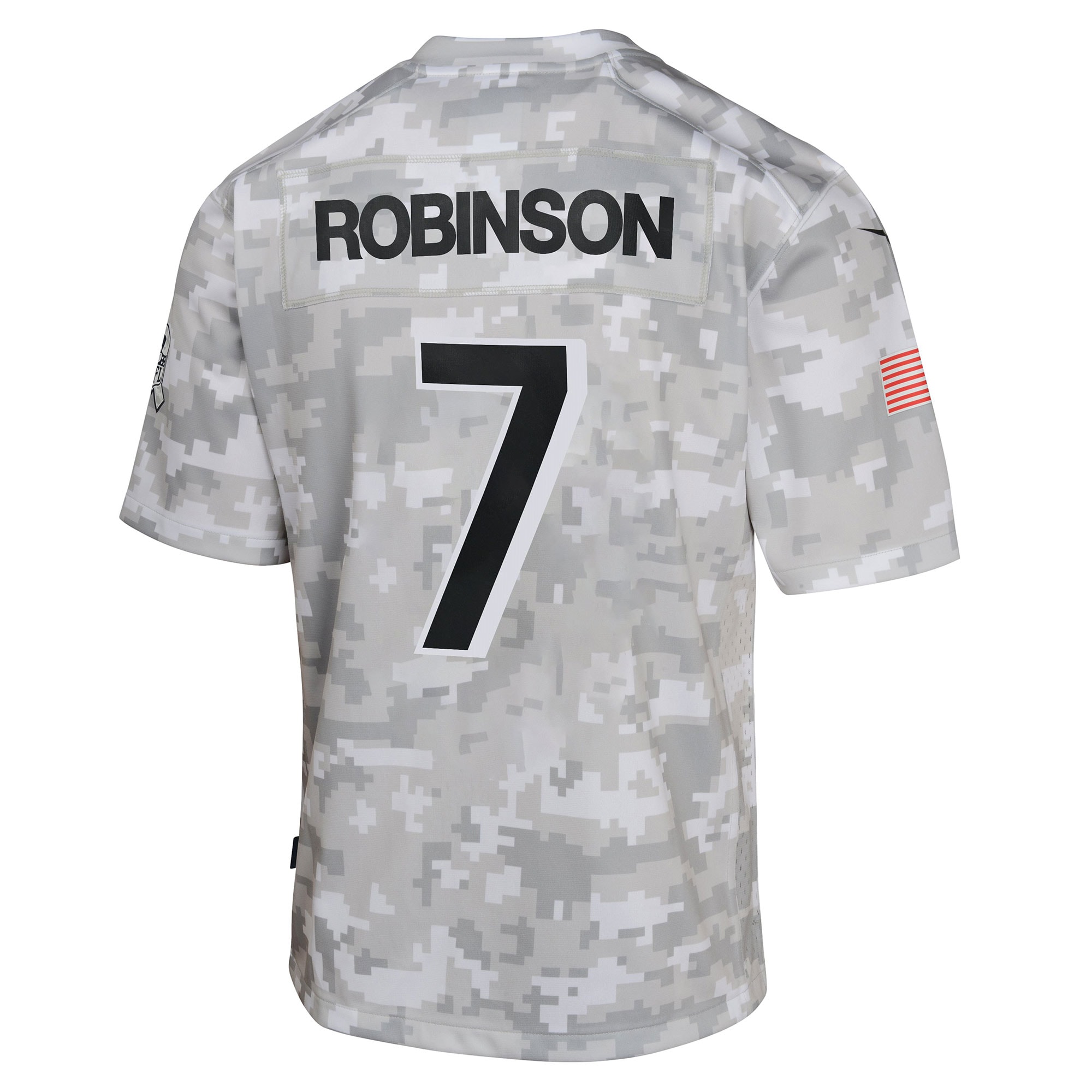 Bijan Robinson Atlanta Falcons Nike Youth 2024 Salute to Service Game Jersey – Arctic Camo Clowdercats