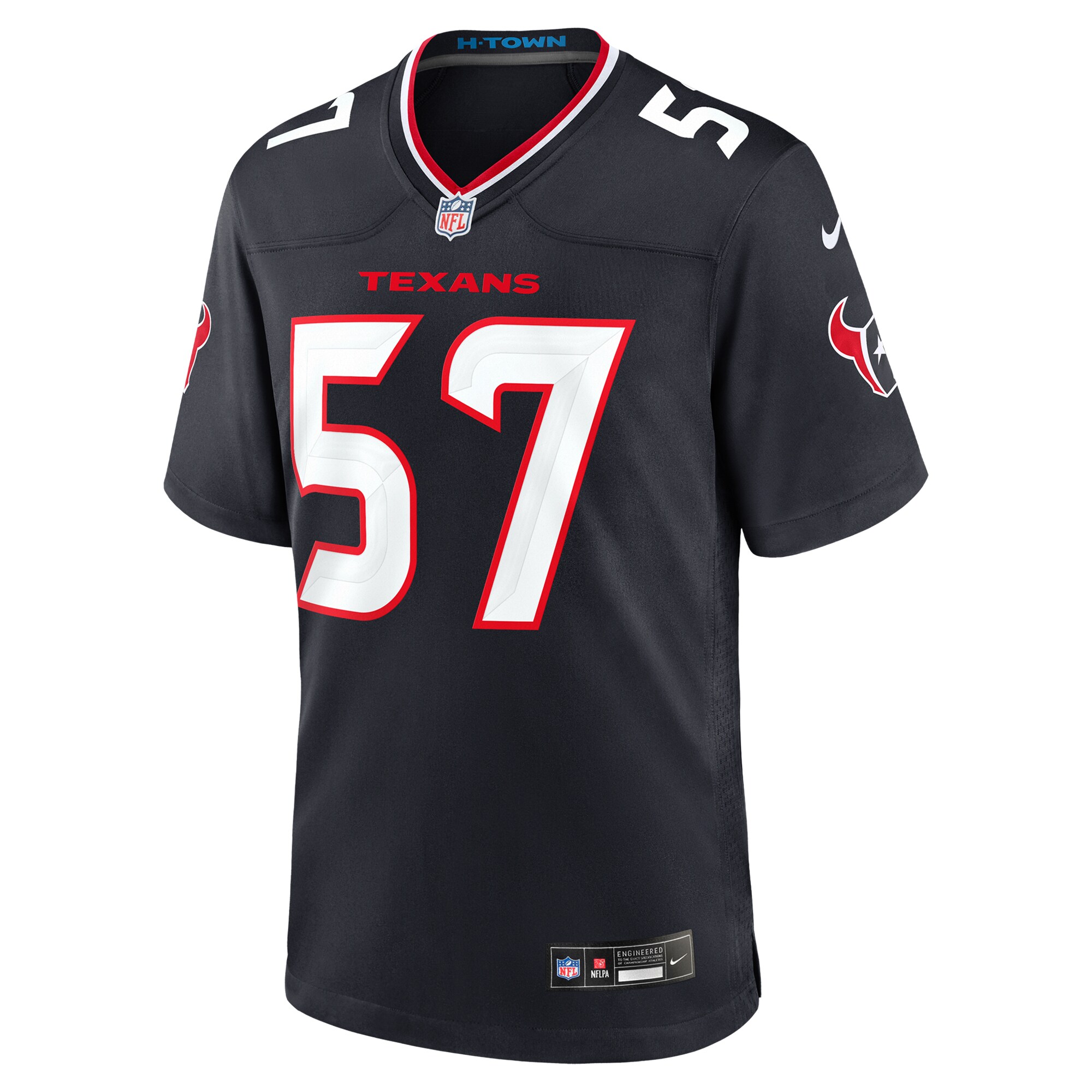Blake Fisher Houston Texans Nike Team Game Jersey – Navy Clowdercats