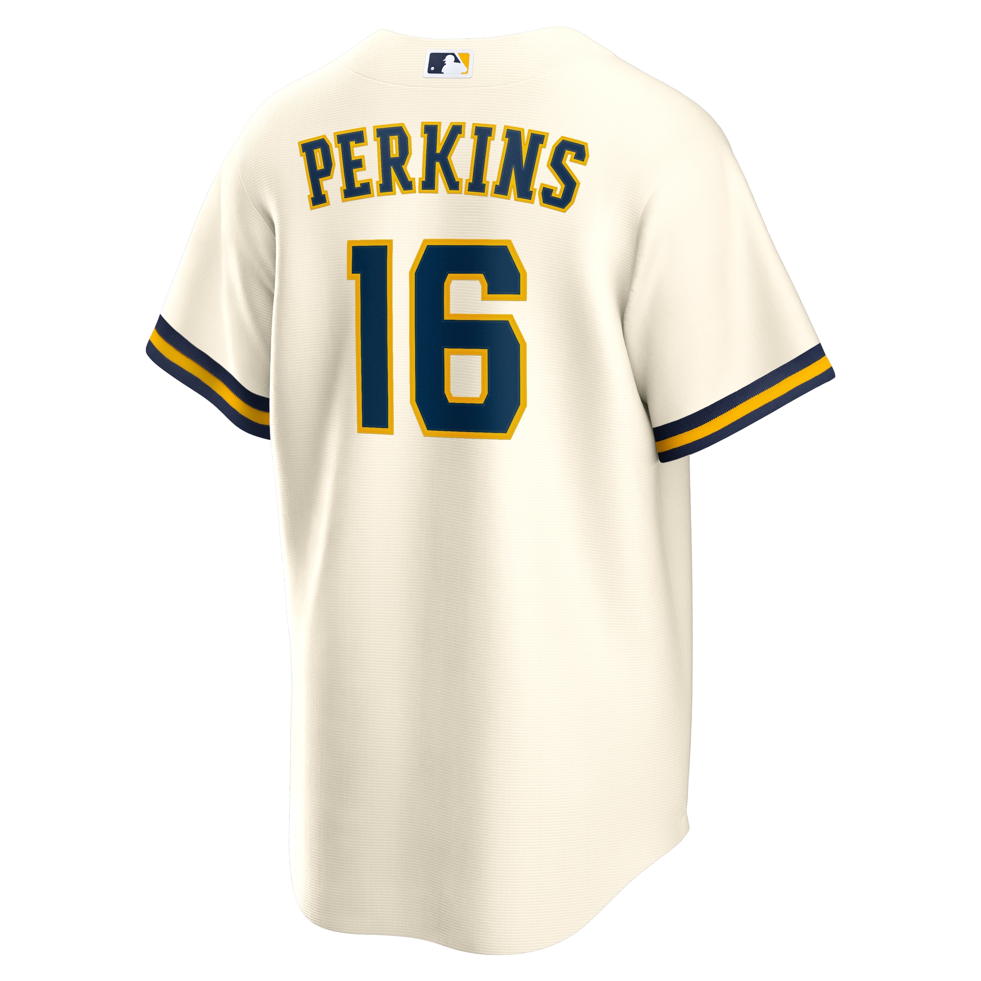 Blake Perkins Milwaukee Brewers Nike Home Replica Jersey – Cream