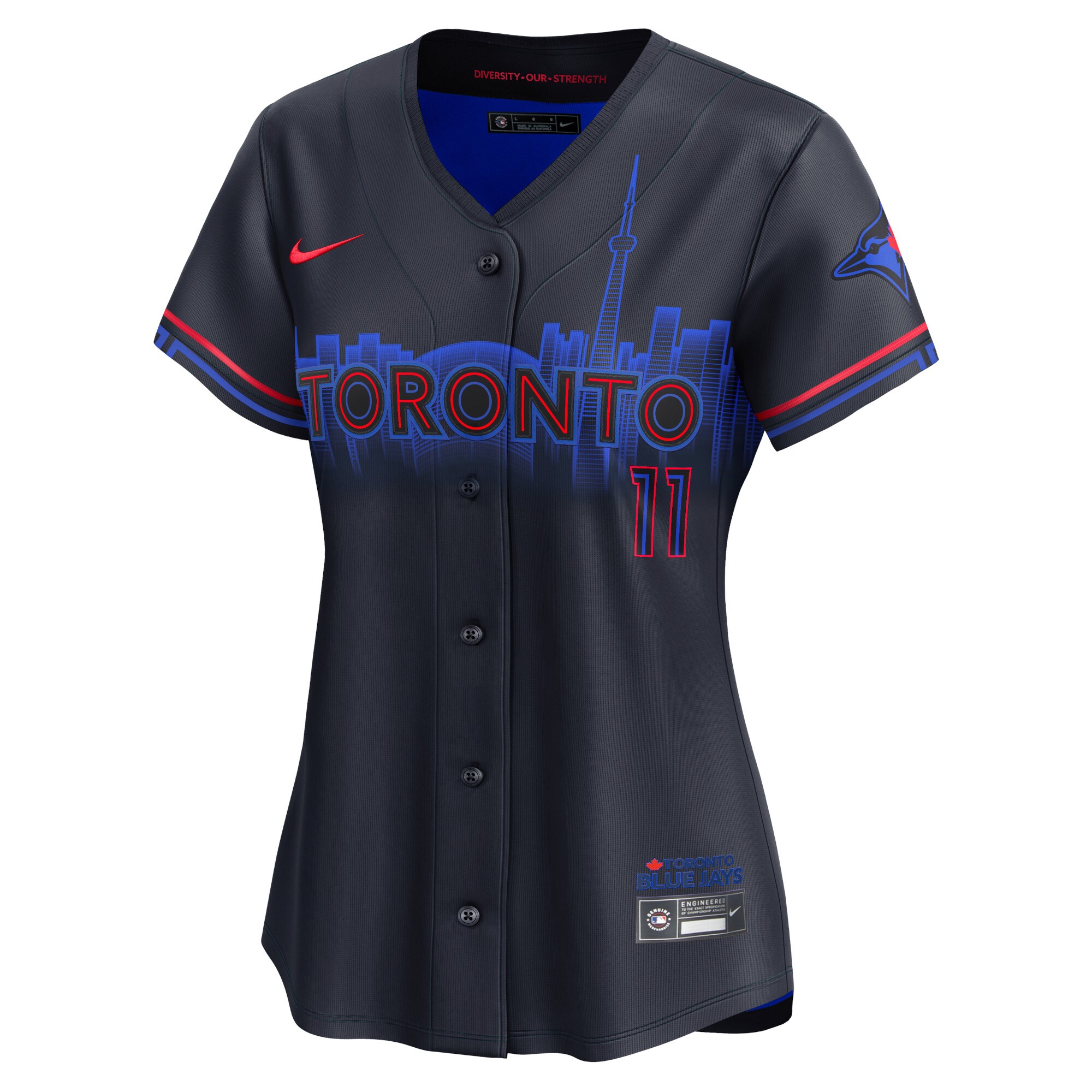 Bo Bichette Toronto Blue Jays Nike Women’s 2024 City Connect Limited Player Jersey – Navy