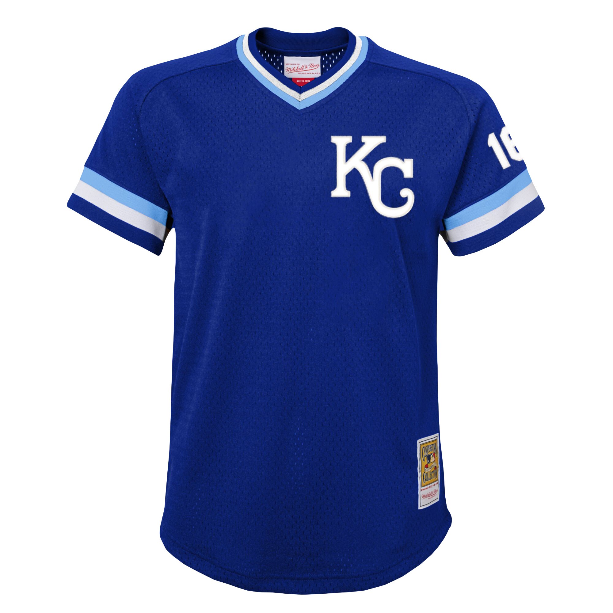 Bo Jackson Kansas City Royals Mitchell & Ness Youth Cooperstown Collection Mesh Batting Practice Jersey – Royal