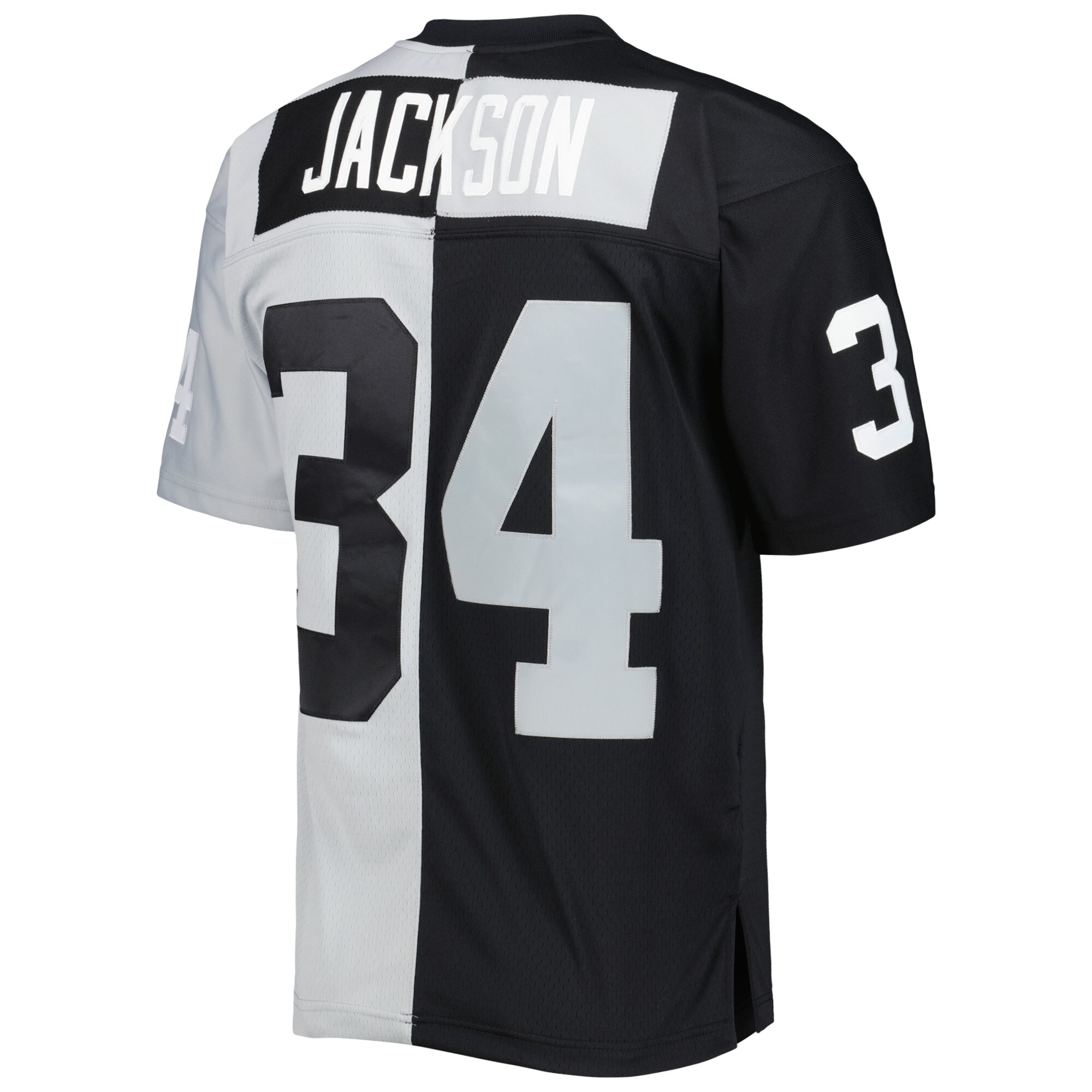 Bo Jackson Las Vegas Raiders Mitchell & Ness 1988 Split Legacy Replica Jersey – Black/Silver Clowdercats