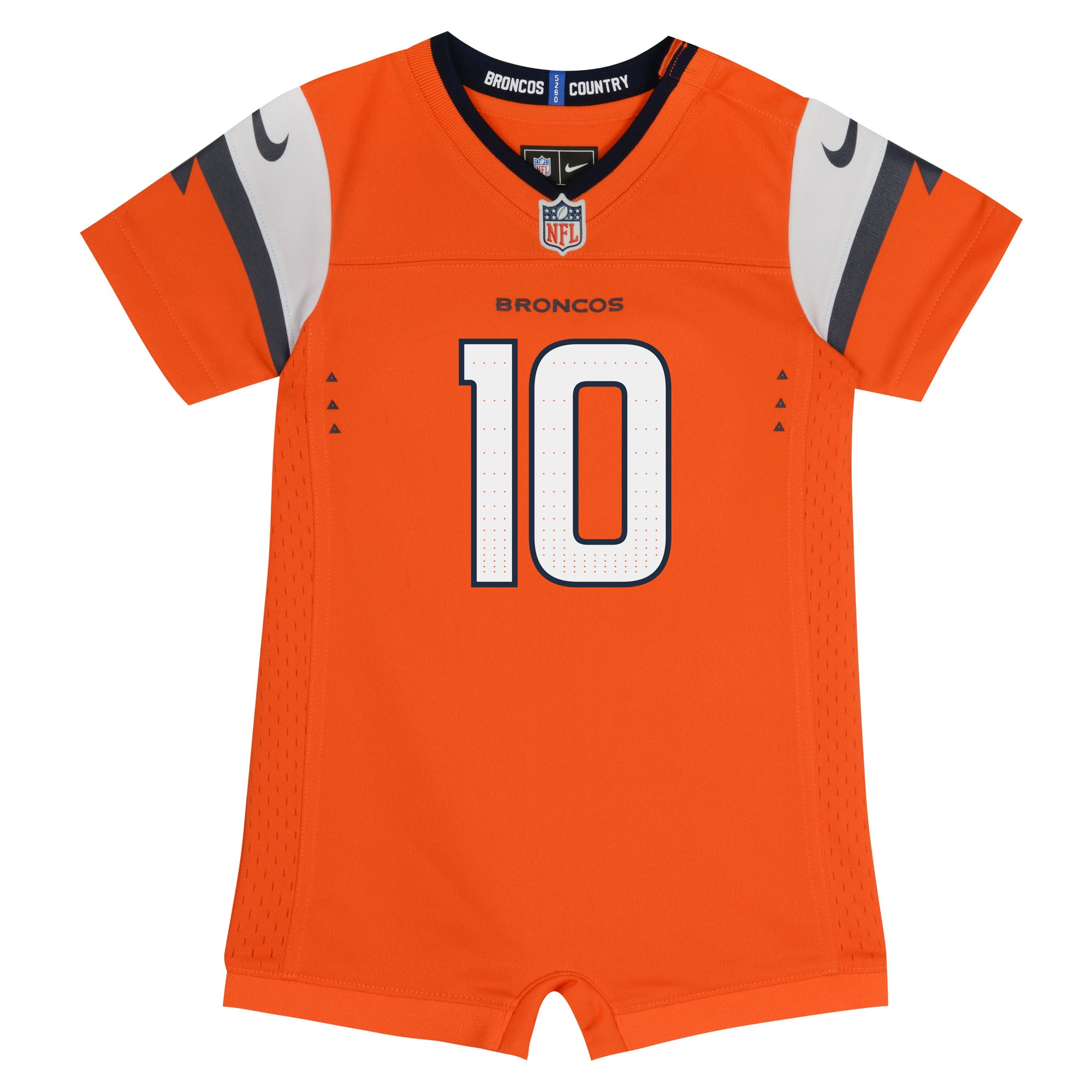 Bo Nix Denver Broncos Nike Newborn & Infant Game Romper Jersey – Orange Clowdercats