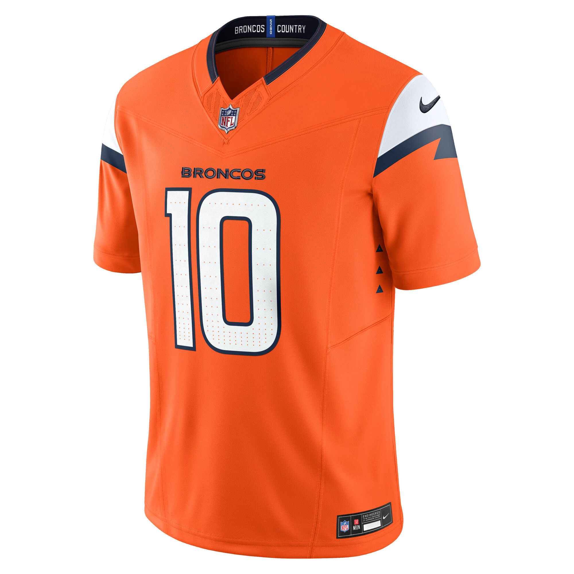 Bo Nix Denver Broncos Nike Vapor F.U.S.E. Limited Jersey – Orange Clowdercats