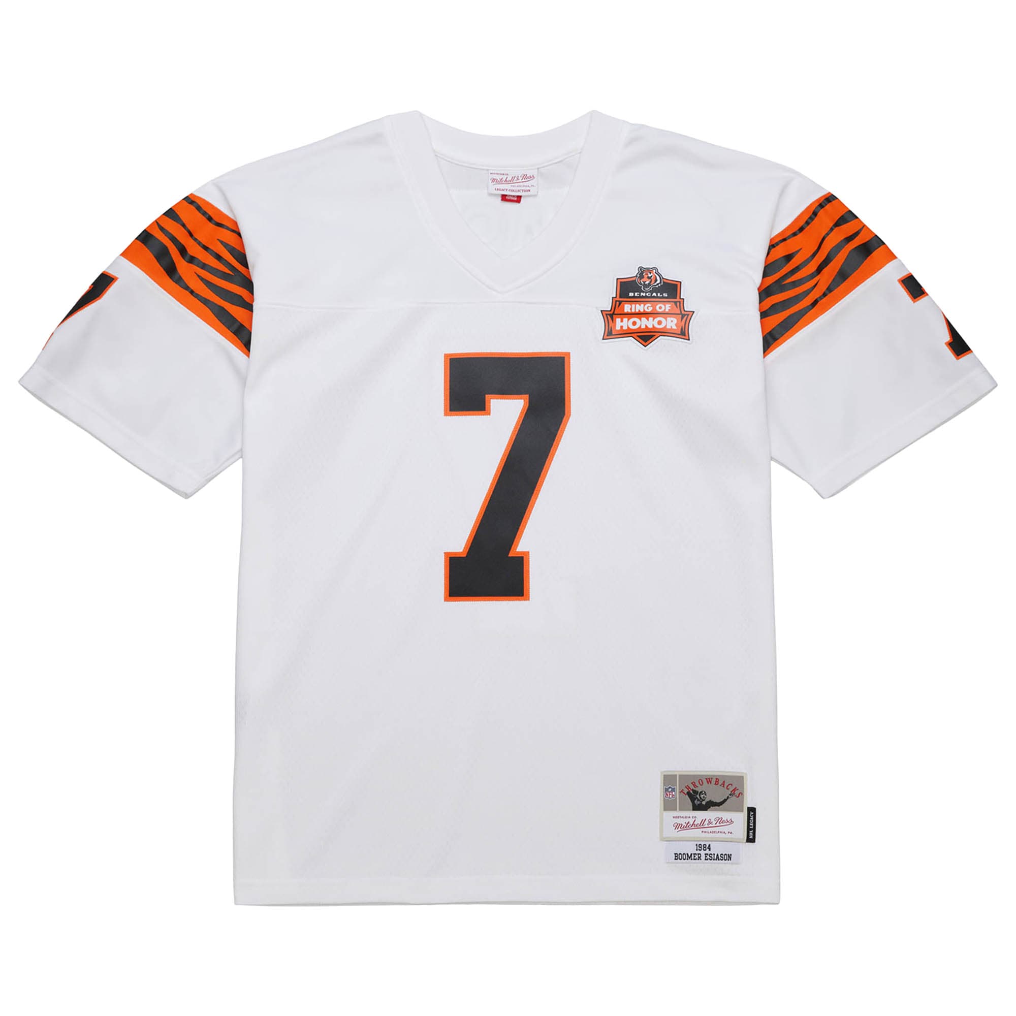 Boomer Esiason Cincinnati Bengals Mitchell & Ness 1984 Legacy Replica Jersey – White Clowdercats
