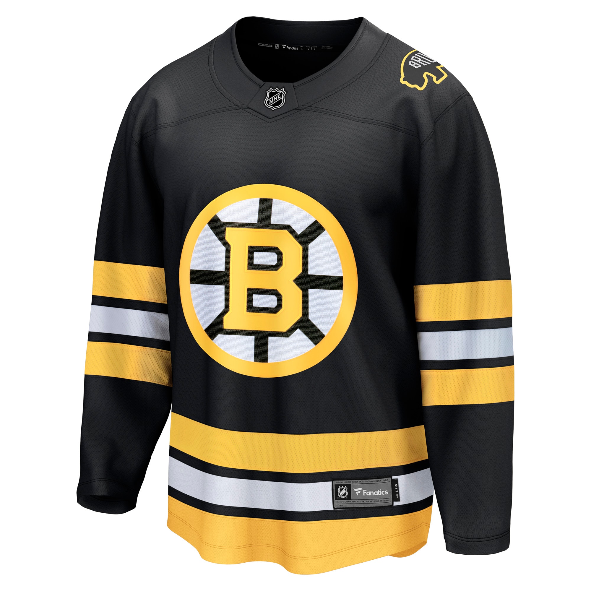 Boston Bruins Fanatics Anniversary Home Breakaway Jersey – Black Clowdercats