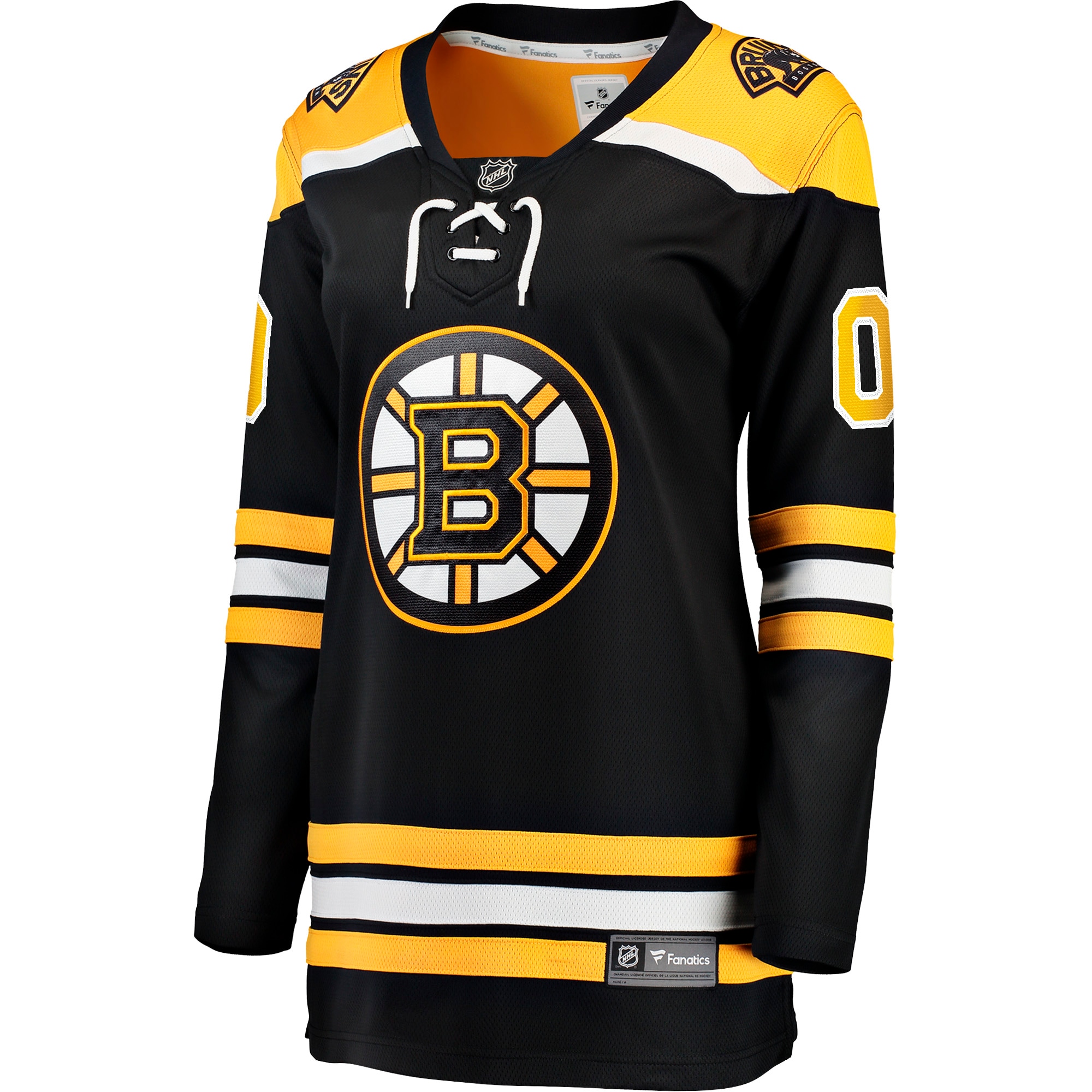 Boston Bruins Fanatics Women’s Home Breakaway Custom Jersey – Black Clowdercats
