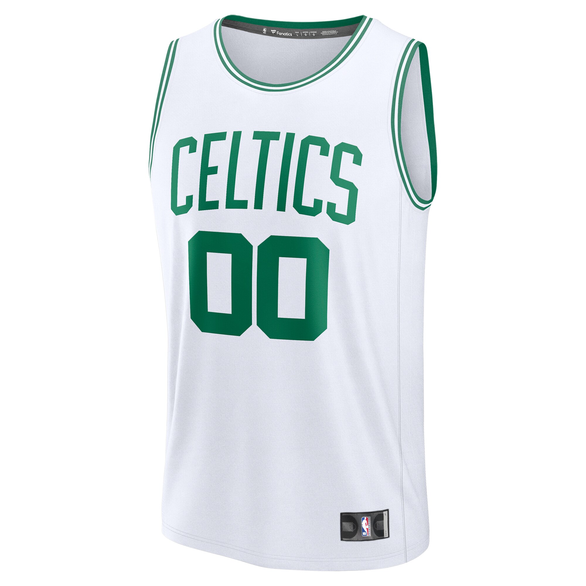 Boston Celtics Fanatics Youth Fast Break Custom Replica Jersey – White – Association Edition Clowdercats