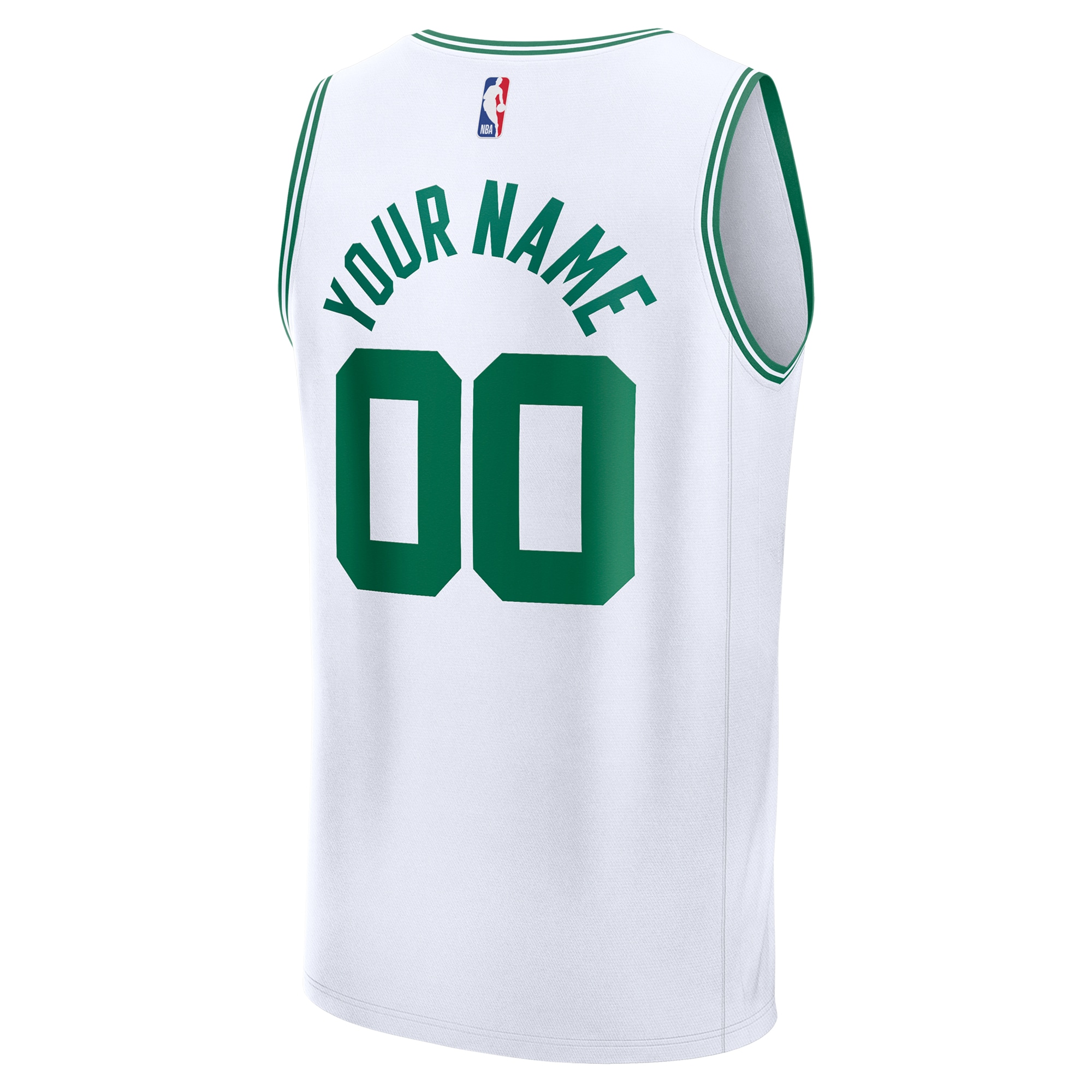 Boston Celtics Fanatics Youth Fast Break Custom Replica Jersey – White – Association Edition Clowdercats