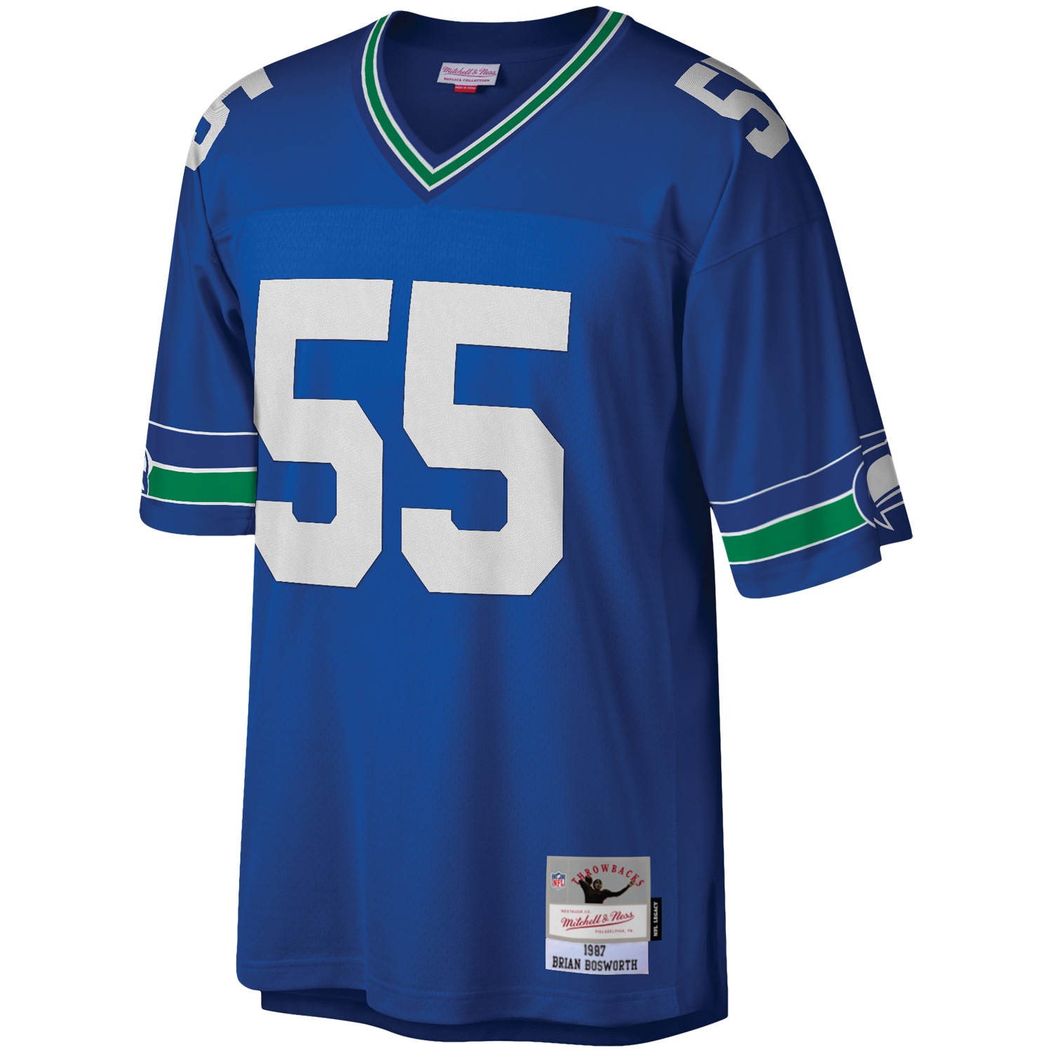 Brian Bosworth Seattle Seahawks Mitchell & Ness Legacy Replica Jersey – Royal Clowdercats