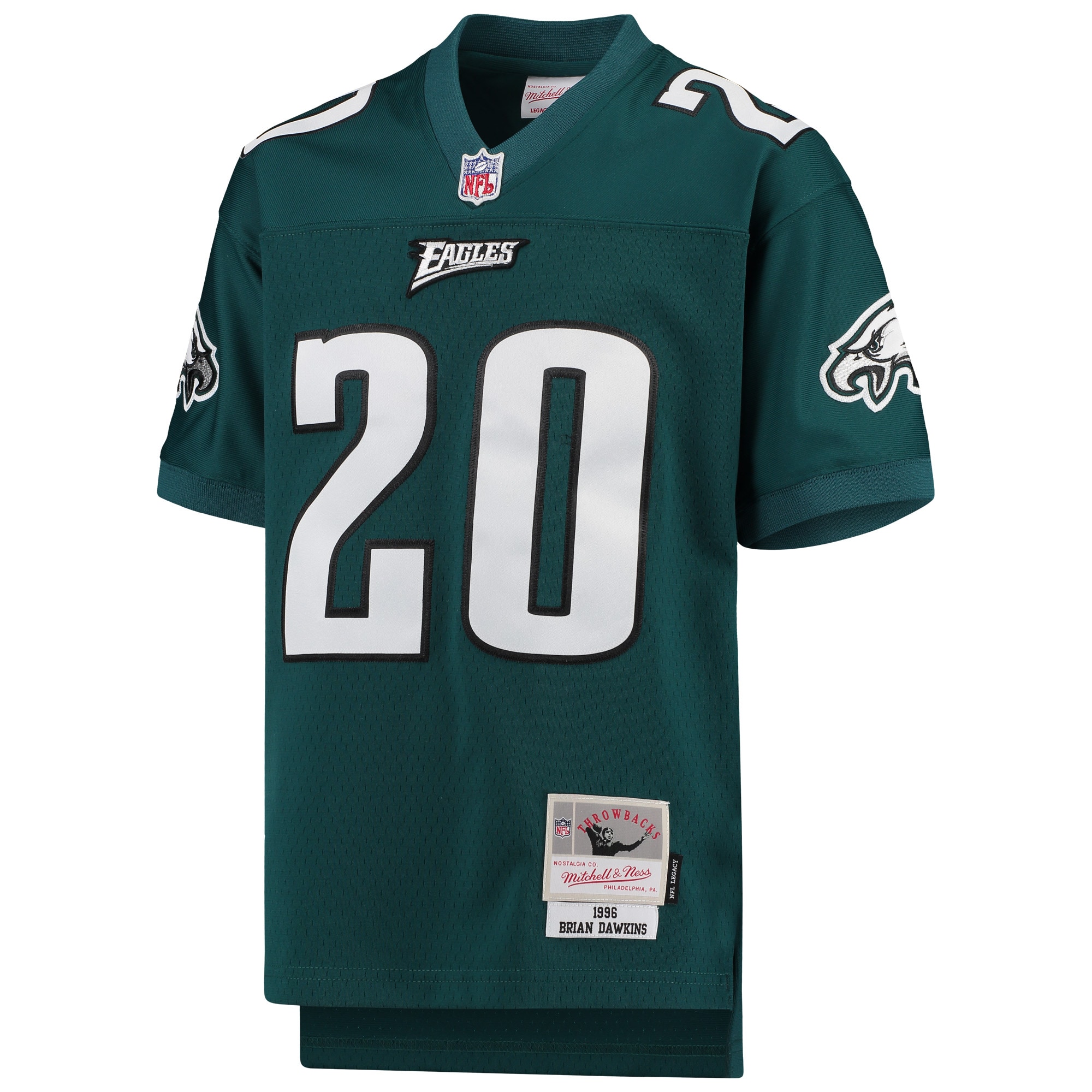 Brian Dawkins Philadelphia Eagles Mitchell & Ness Youth 2004 Legacy Retired Player Jersey – Midnight Green Clowdercats