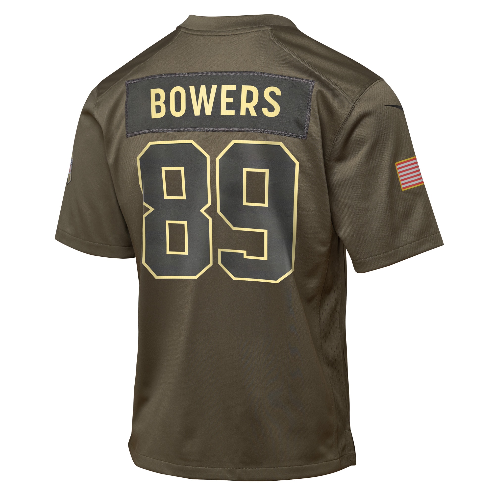 Brock Bowers Las Vegas Raiders Nike Youth 2025 Salute to Service Game Jersey – Olive Clowdercats