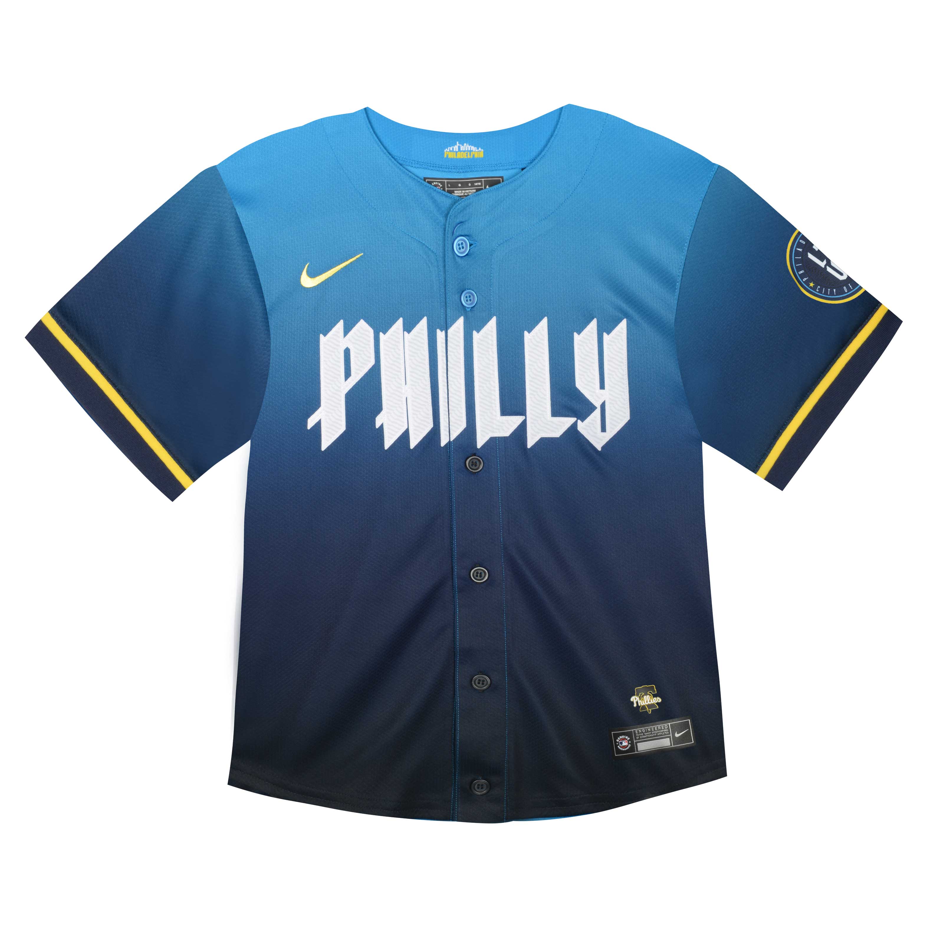 Bryce Harper Philadelphia Phillies Nike Infant 2024 City Connect Limited Player Jersey – Blue