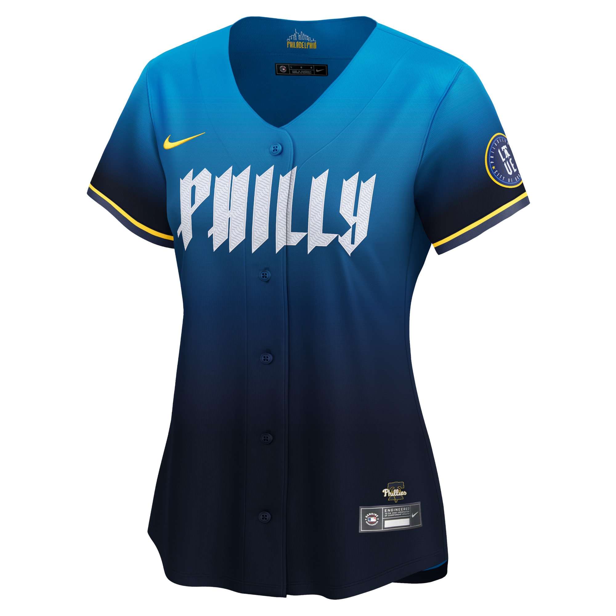 Bryce Harper Philadelphia Phillies Nike Women’s 2024 City Connect Limited Player Jersey – Blue