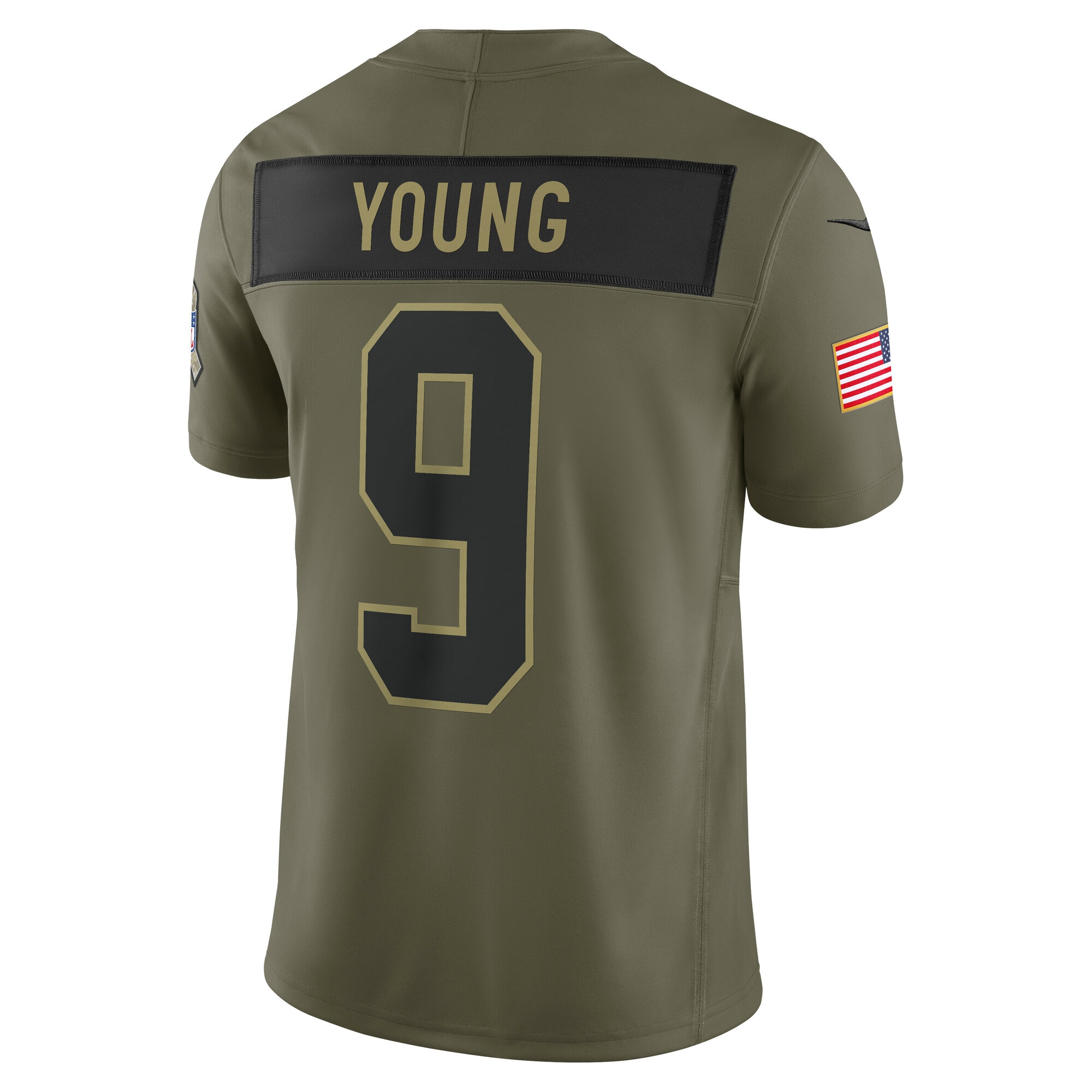 Bryce Young Carolina Panthers Nike 2025 Salute to Service Limited Jersey – Olive Clowdercats