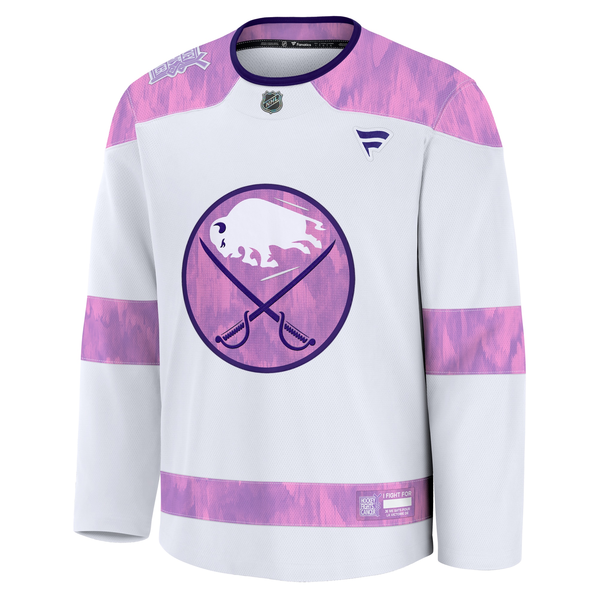 Buffalo Sabres Fanatics 2024 Hockey Fights Cancer Practice Jersey – White Clowdercats