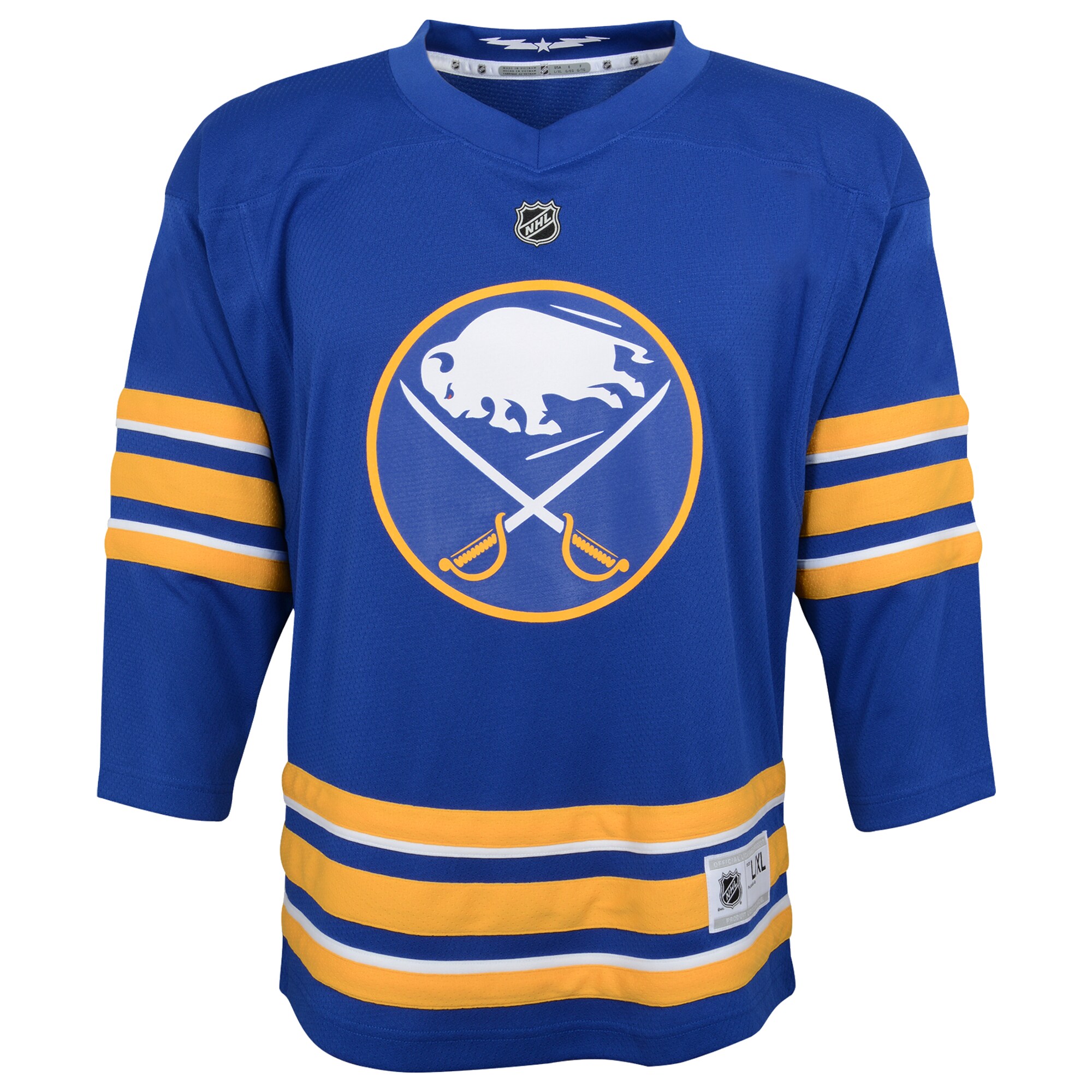 Buffalo Sabres Youth Home Replica Blank Jersey – Blue Clowdercats