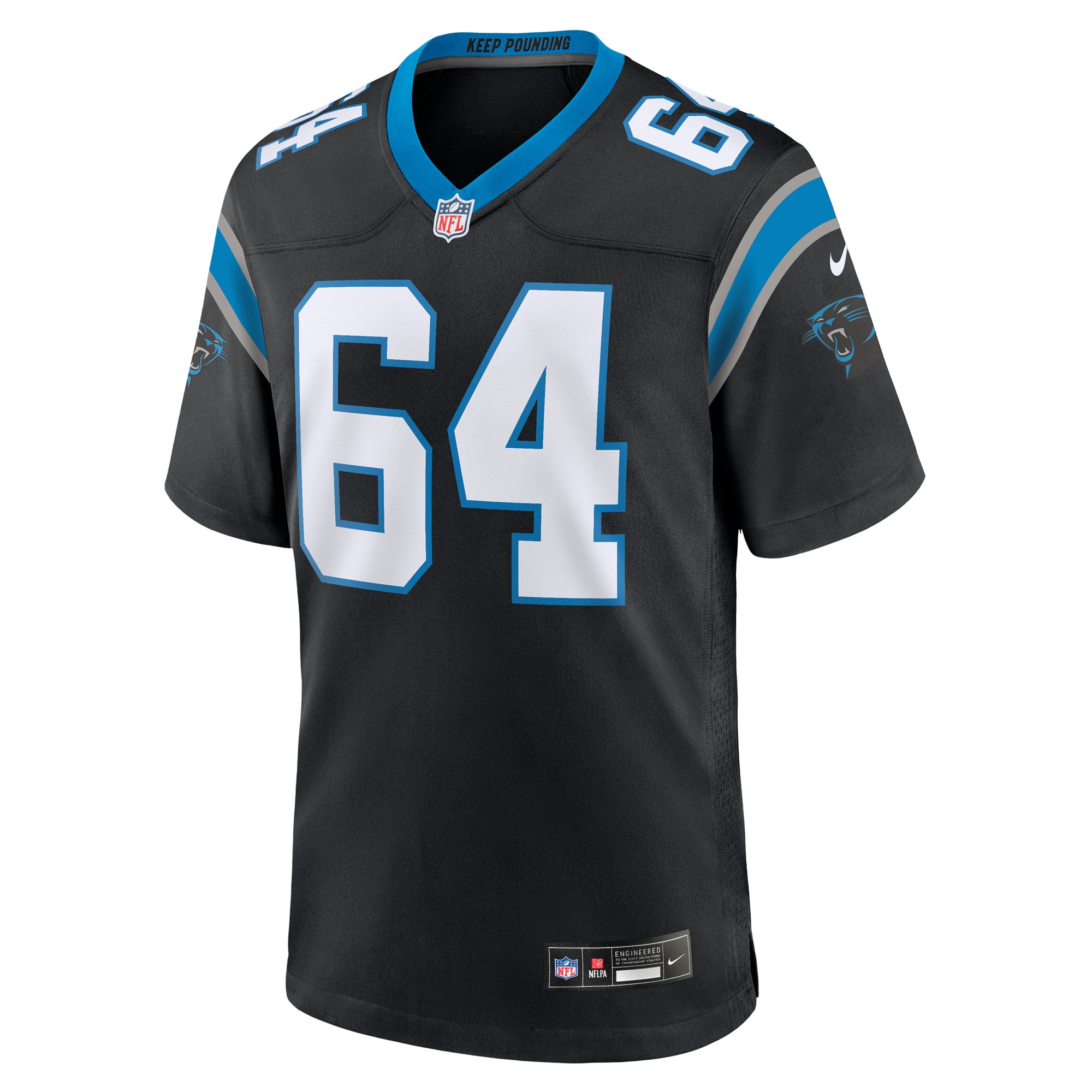 Cade Mays Carolina Panthers Nike Team Game Jersey – Black Clowdercats