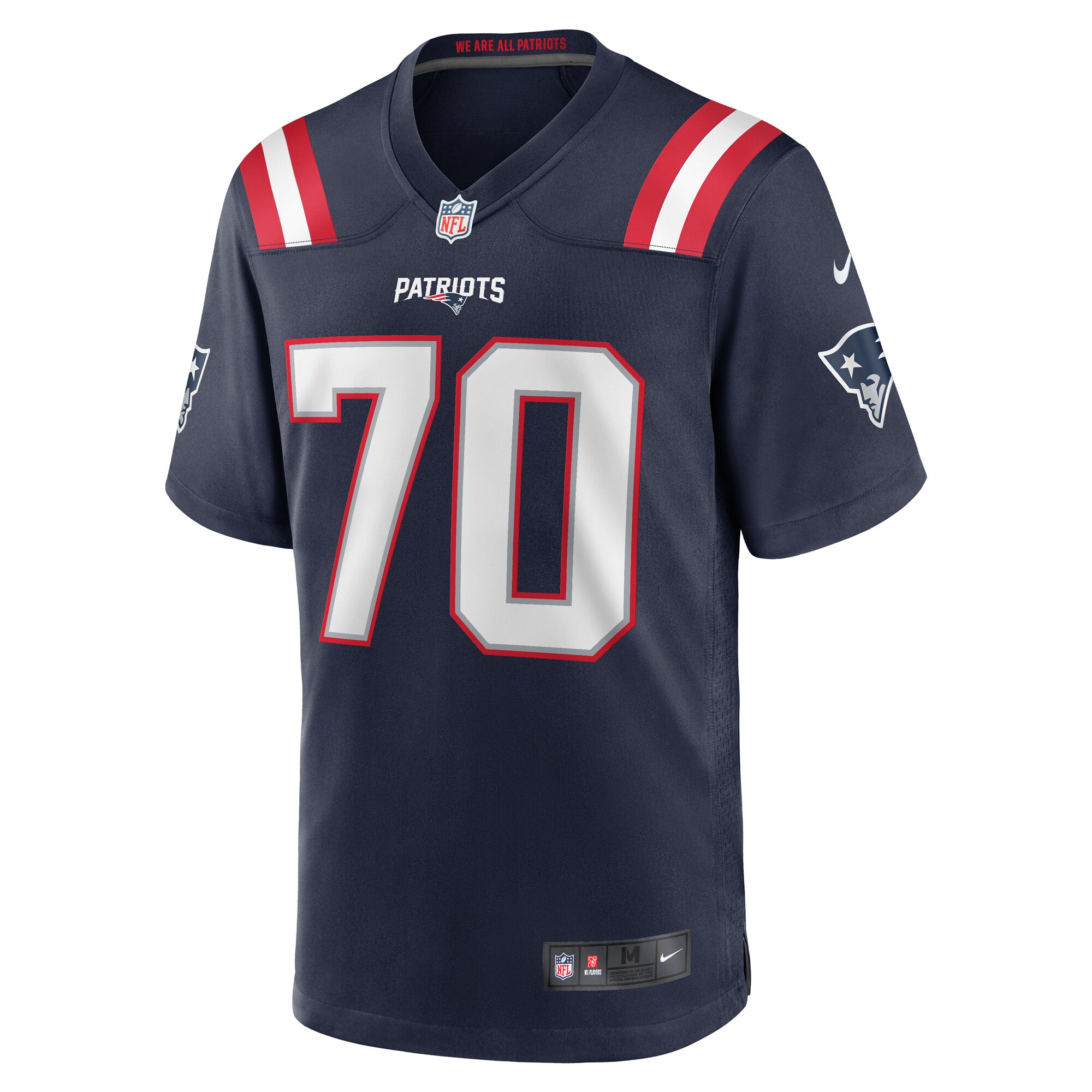 Caedan Wallace New England Patriots Nike Game Jersey – Navy Clowdercats