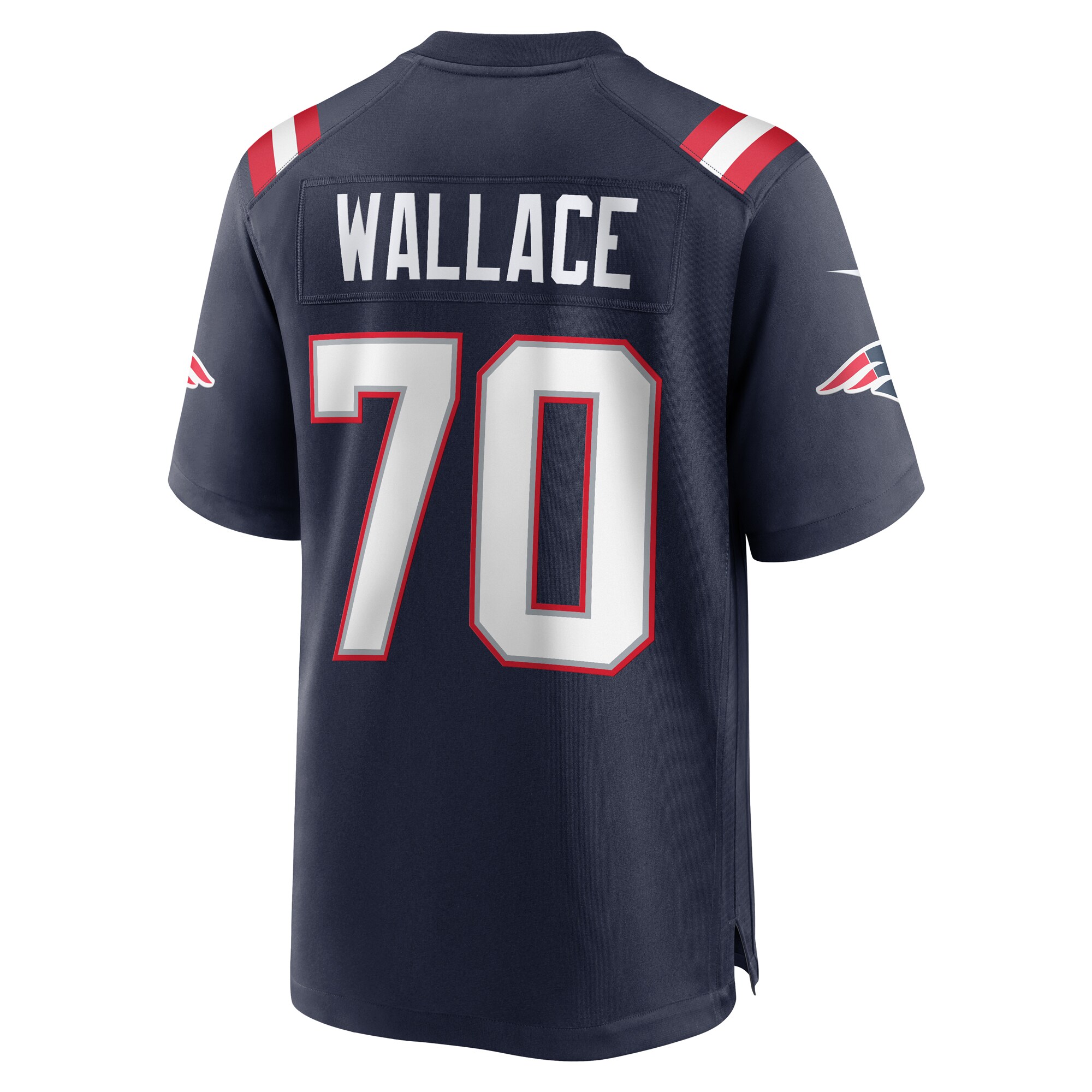 Caedan Wallace New England Patriots Nike Game Jersey – Navy Clowdercats