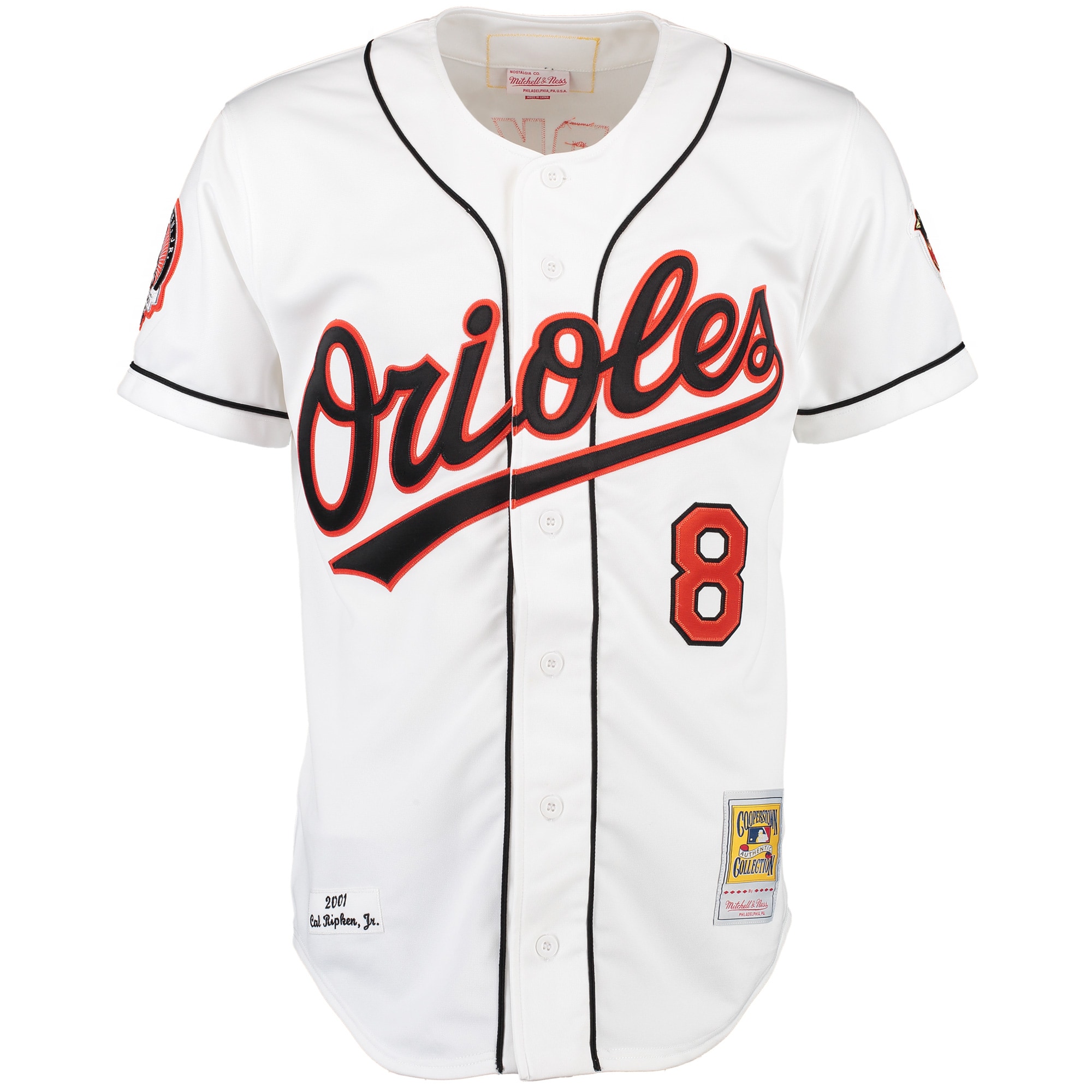 Cal Ripken Baltimore Orioles Mitchell & Ness Home Authentic Jersey – White