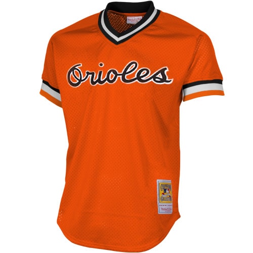 Cal Ripken Jr Baltimore Orioles Mitchell & Ness 1988 Authentic Cooperstown Collection Mesh Batting Practice Jersey – Orange
