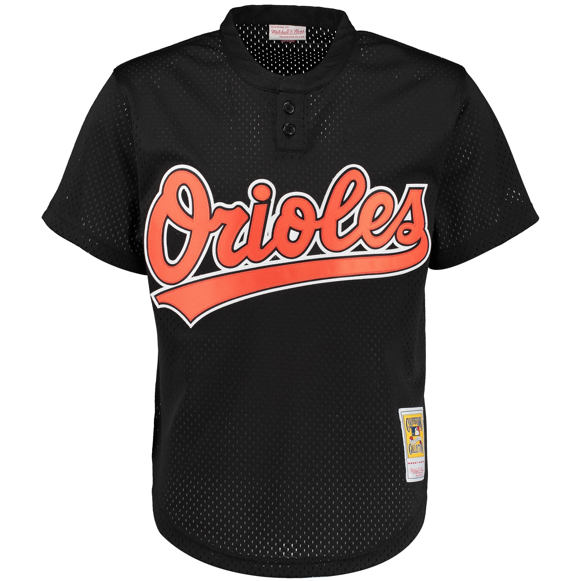 Cal Ripken Jr. Baltimore Orioles Mitchell & Ness Cooperstown Mesh Batting Practice Jersey – Black