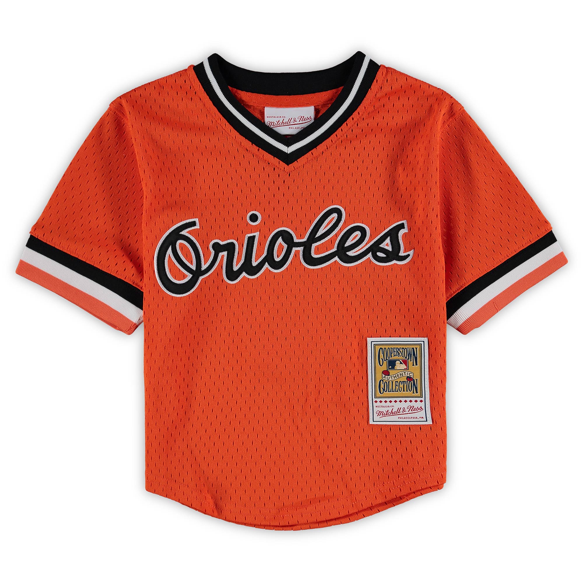 Cal Ripken Jr. Baltimore Orioles Mitchell & Ness Preschool & Toddler Cooperstown Collection Mesh Batting Practice Jersey – Orange