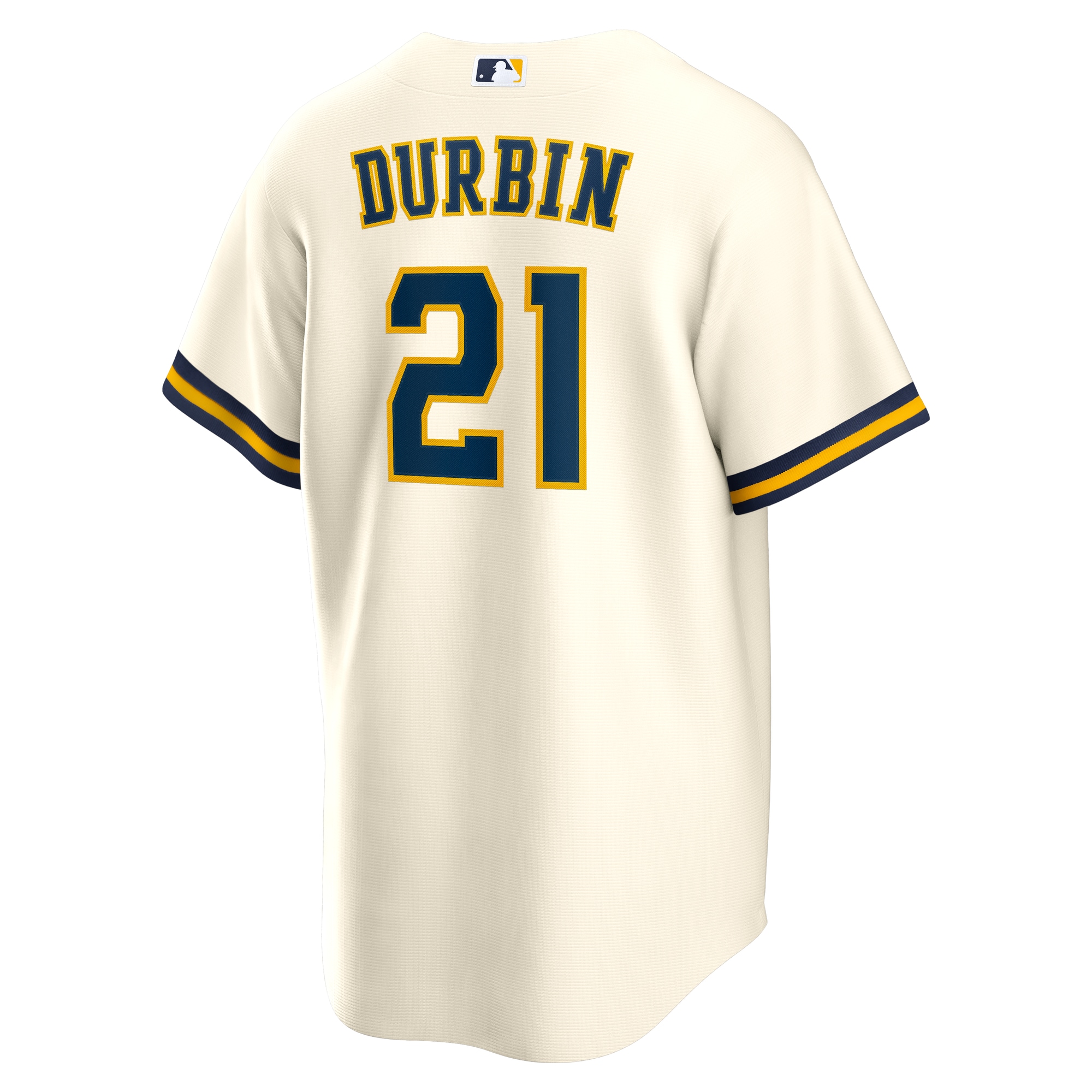 Caleb Durbin Milwaukee Brewers Nike Home Replica Jersey – Cream
