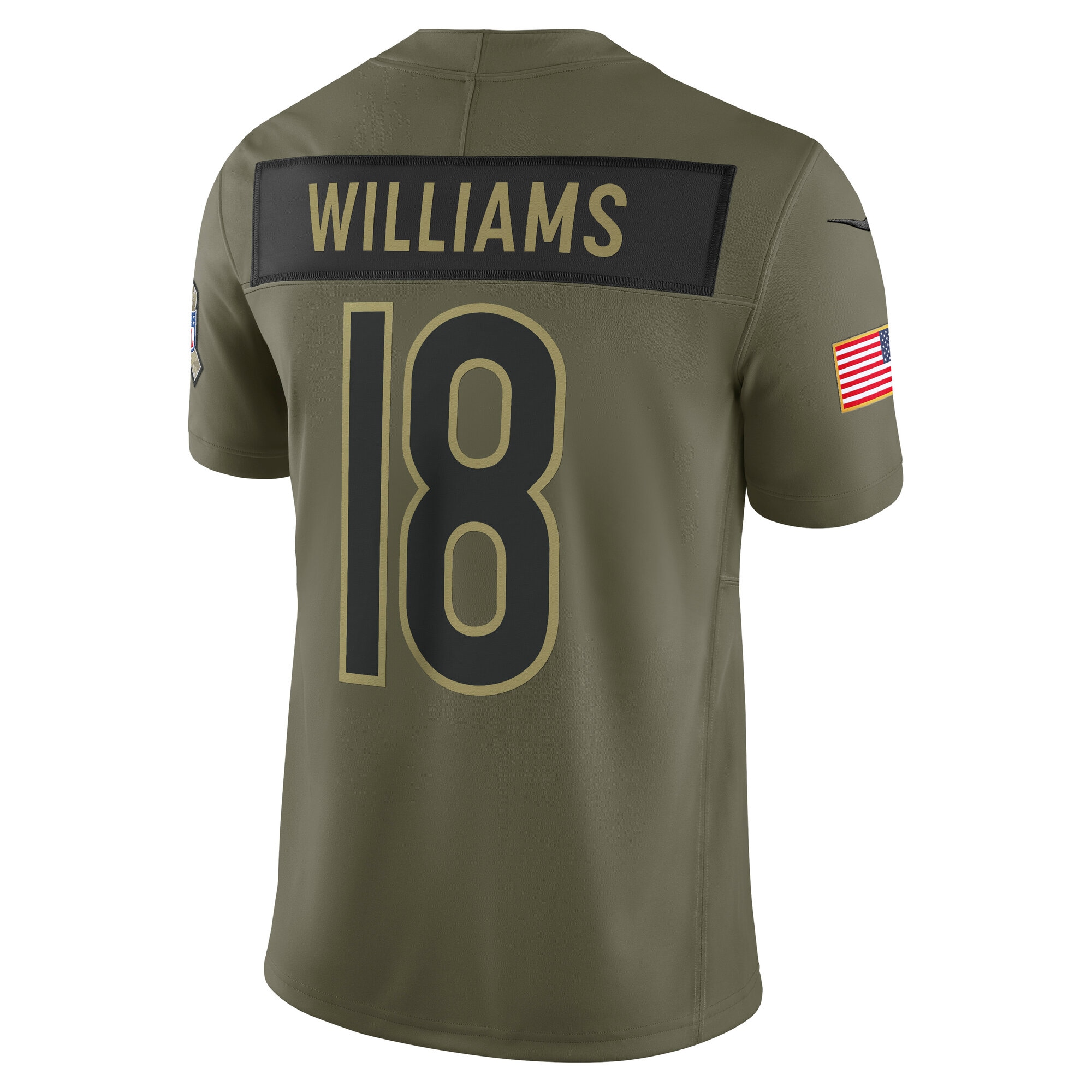 Caleb Williams Chicago Bears Nike 2025 Salute to Service Limited Jersey – Olive Clowdercats