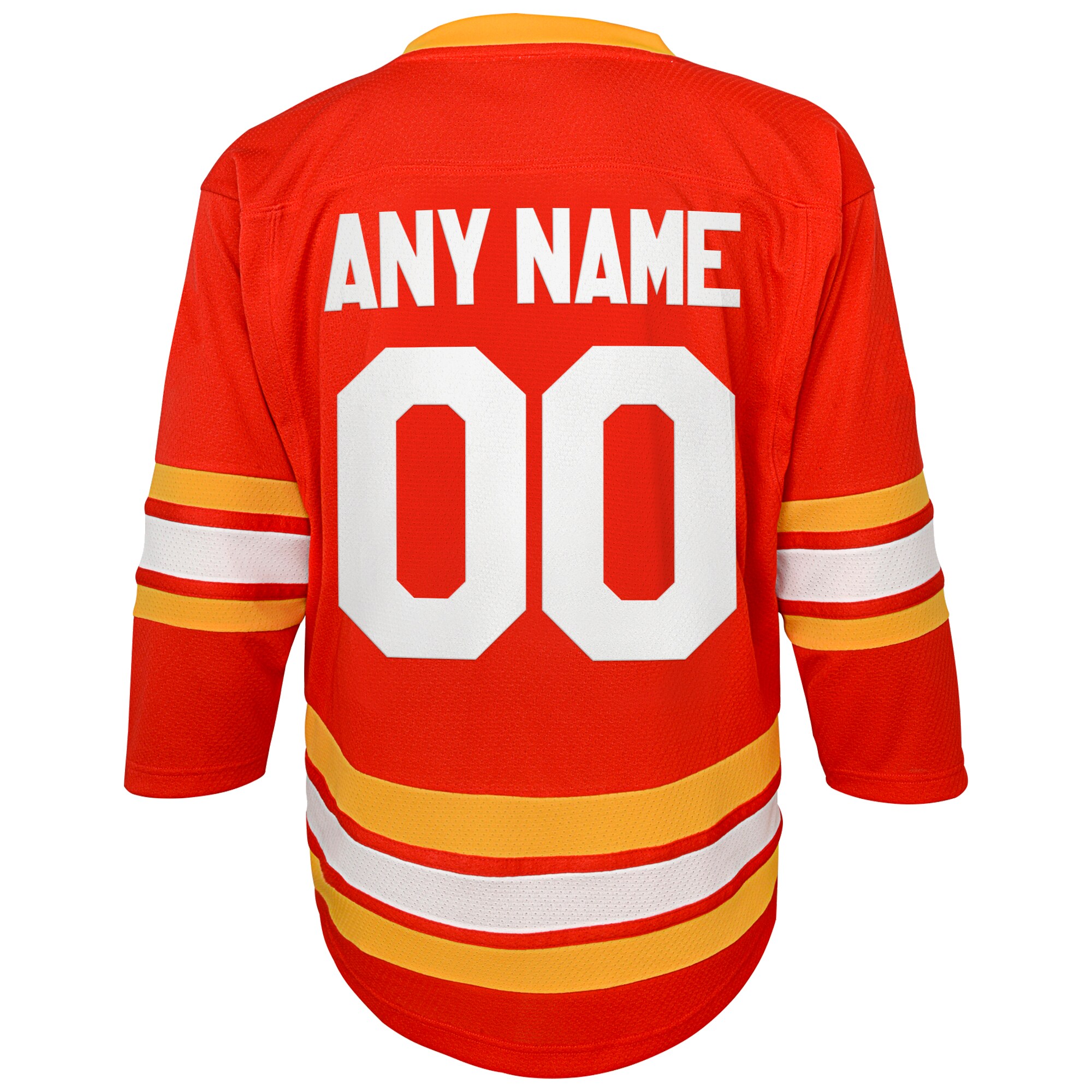 Calgary Flames Youth Home Replica Custom Jersey – Red Clowdercats