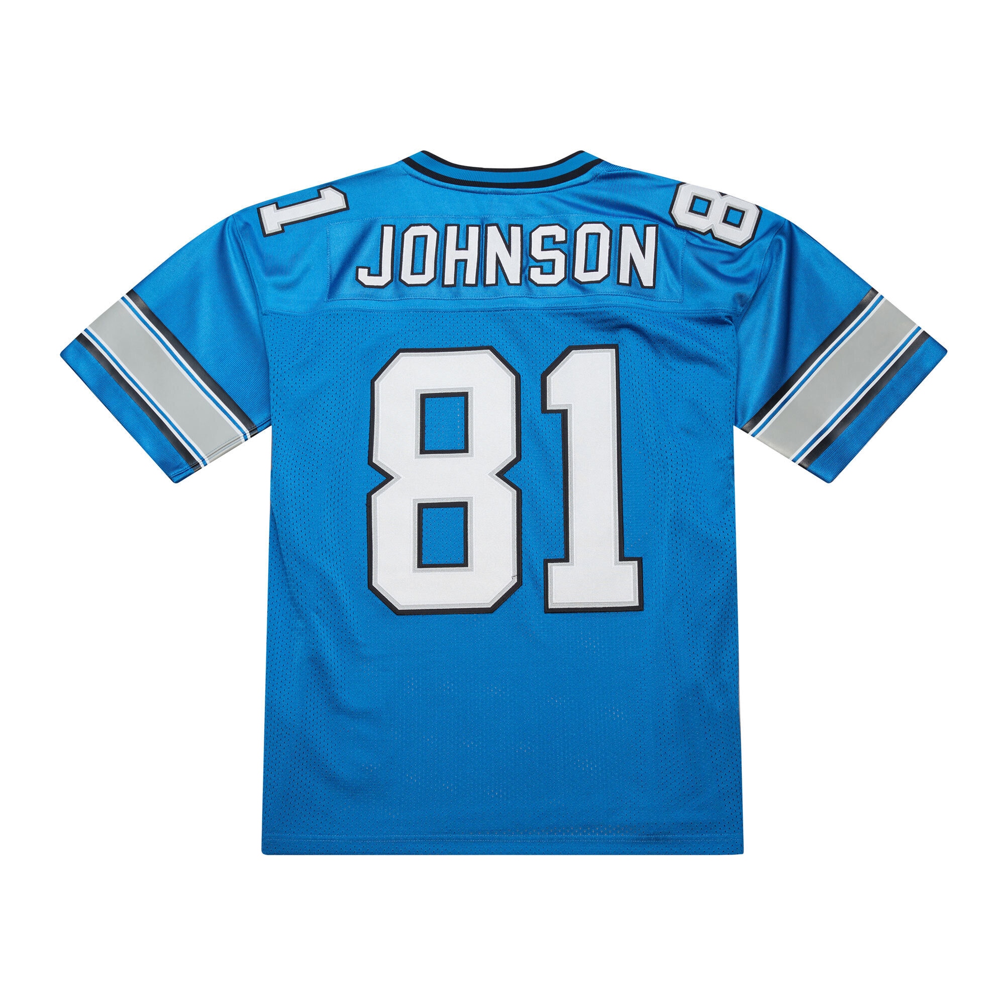 Calvin Johnson Detroit Lions Mitchell & Ness 2007 Authentic Throwback Retired Player Jersey – Blue Clowdercats