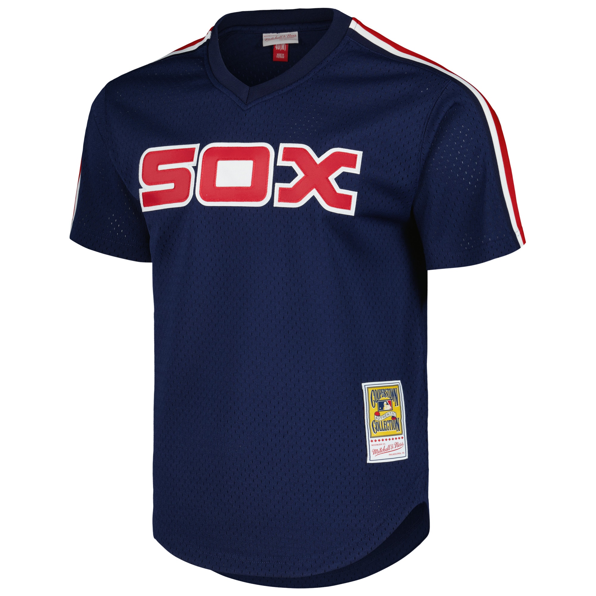 Carlton Fisk Chicago White Sox Mitchell & Ness 1983 Cooperstown Collection Mesh Batting Practice Jersey – Navy