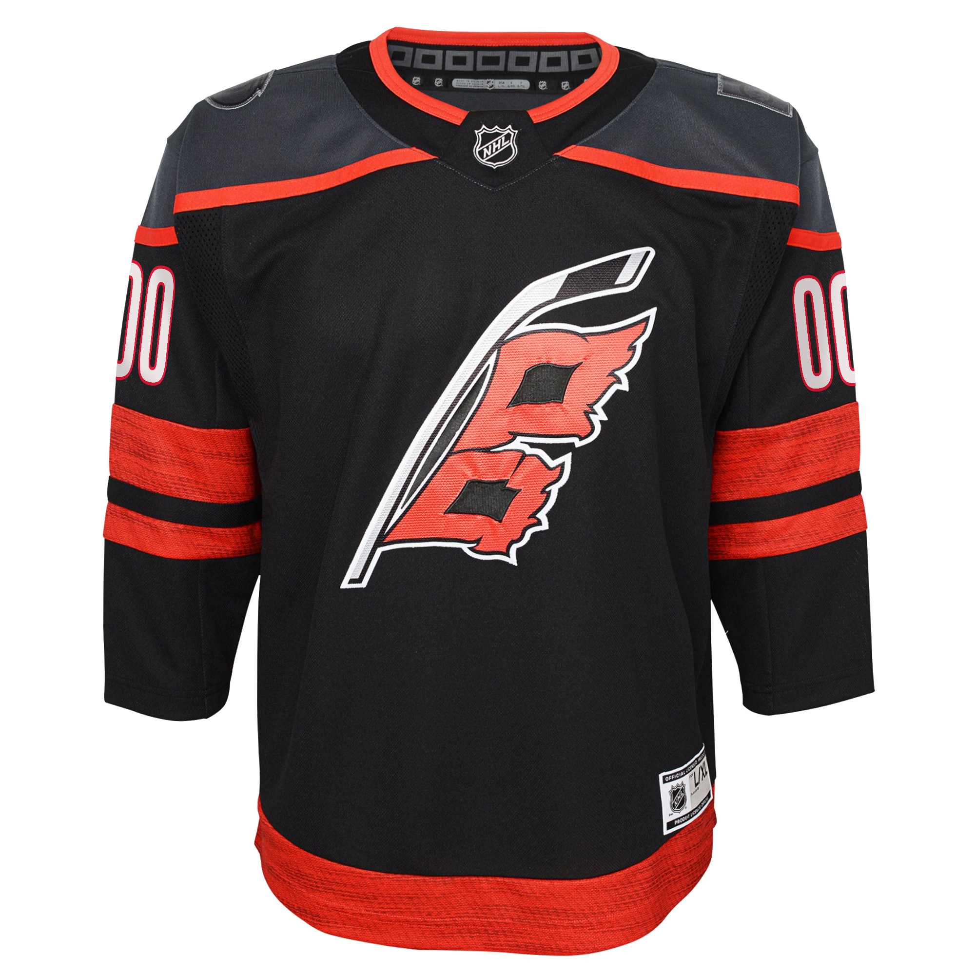 Carolina Hurricanes Youth Home Premier Custom Jersey – Black Clowdercats