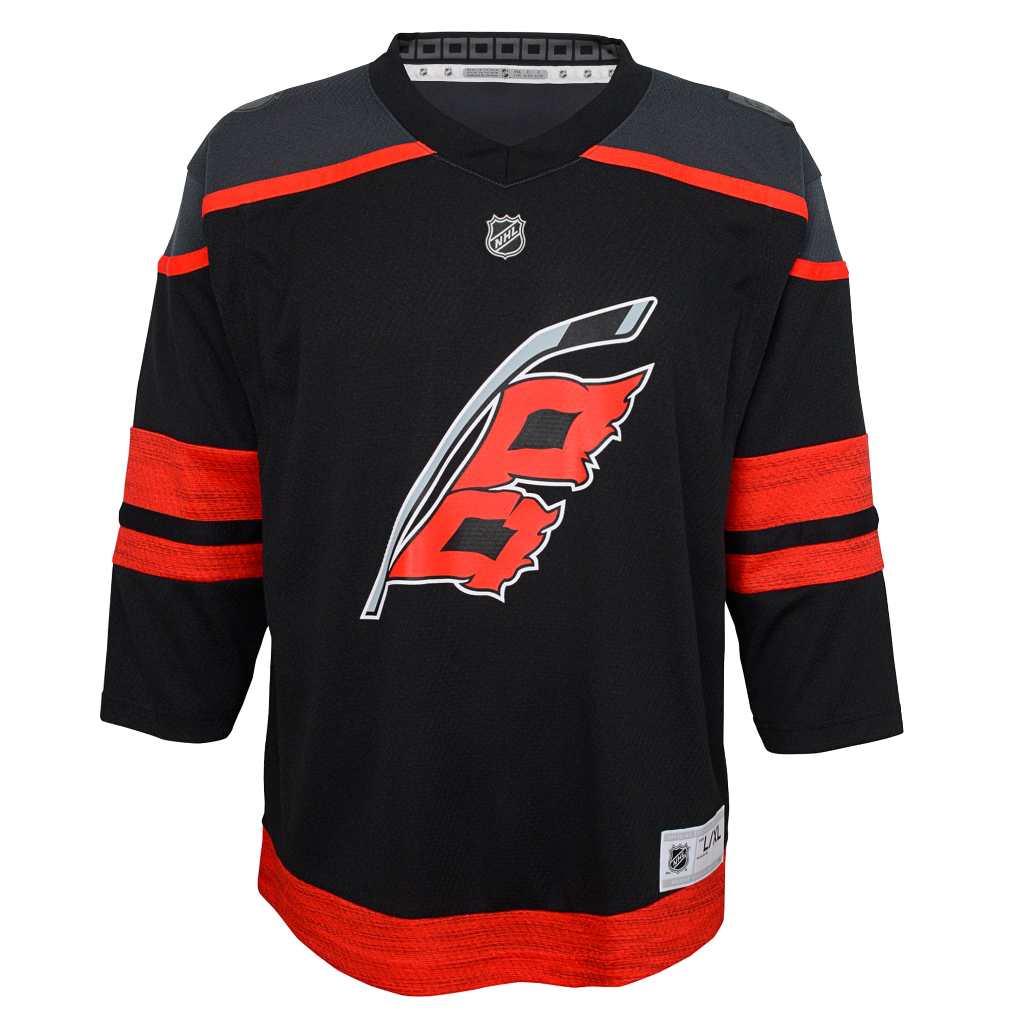 Carolina Hurricanes Youth Home Replica Jersey – Black Clowdercats