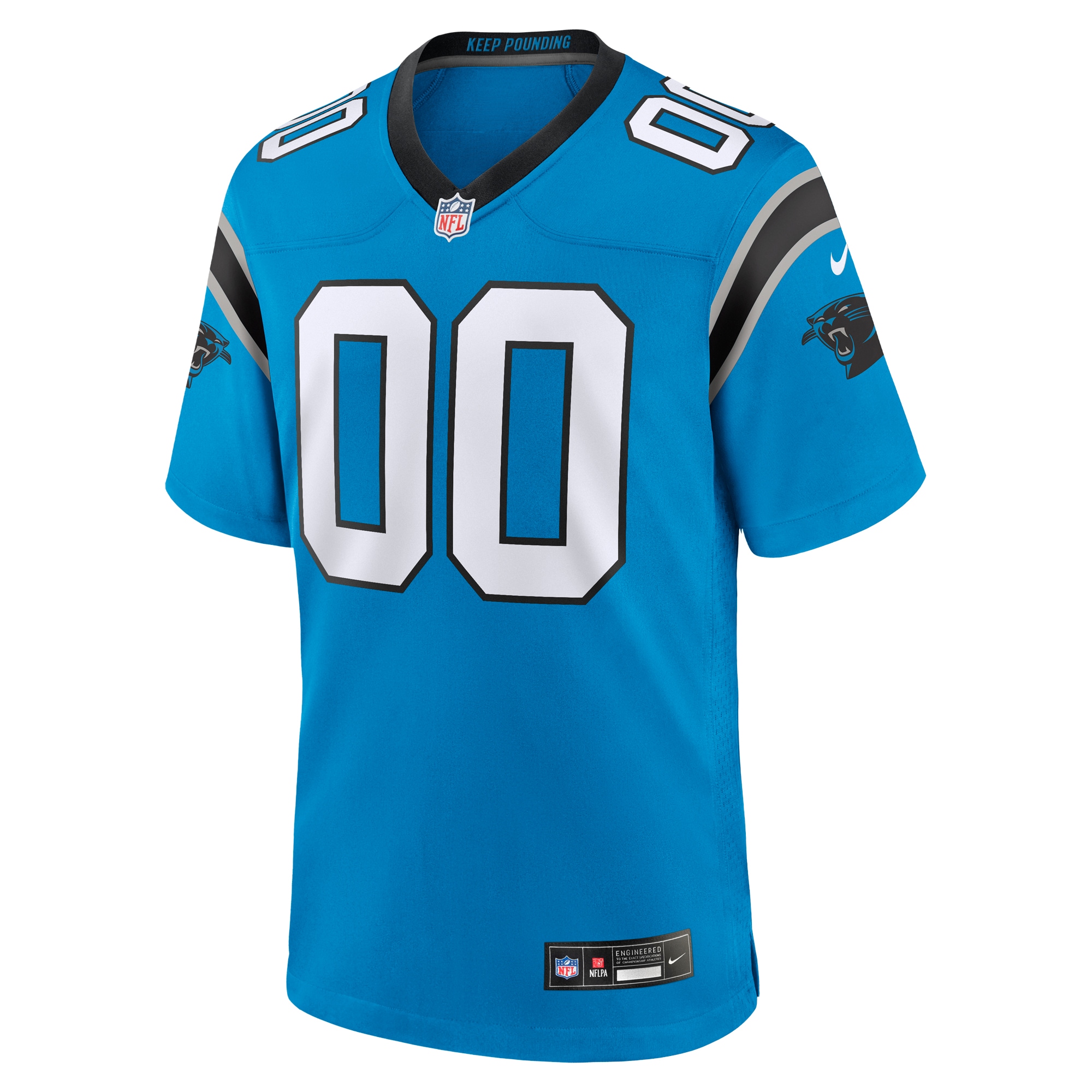 Carolina Panthers Nike Alternate Custom Game Jersey – Blue Clowdercats