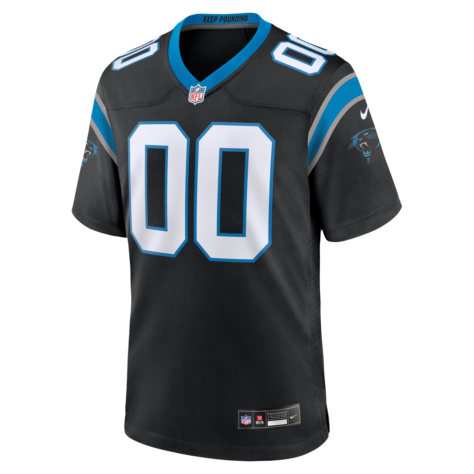 Carolina Panthers Nike Custom Game Jersey – Black Clowdercats