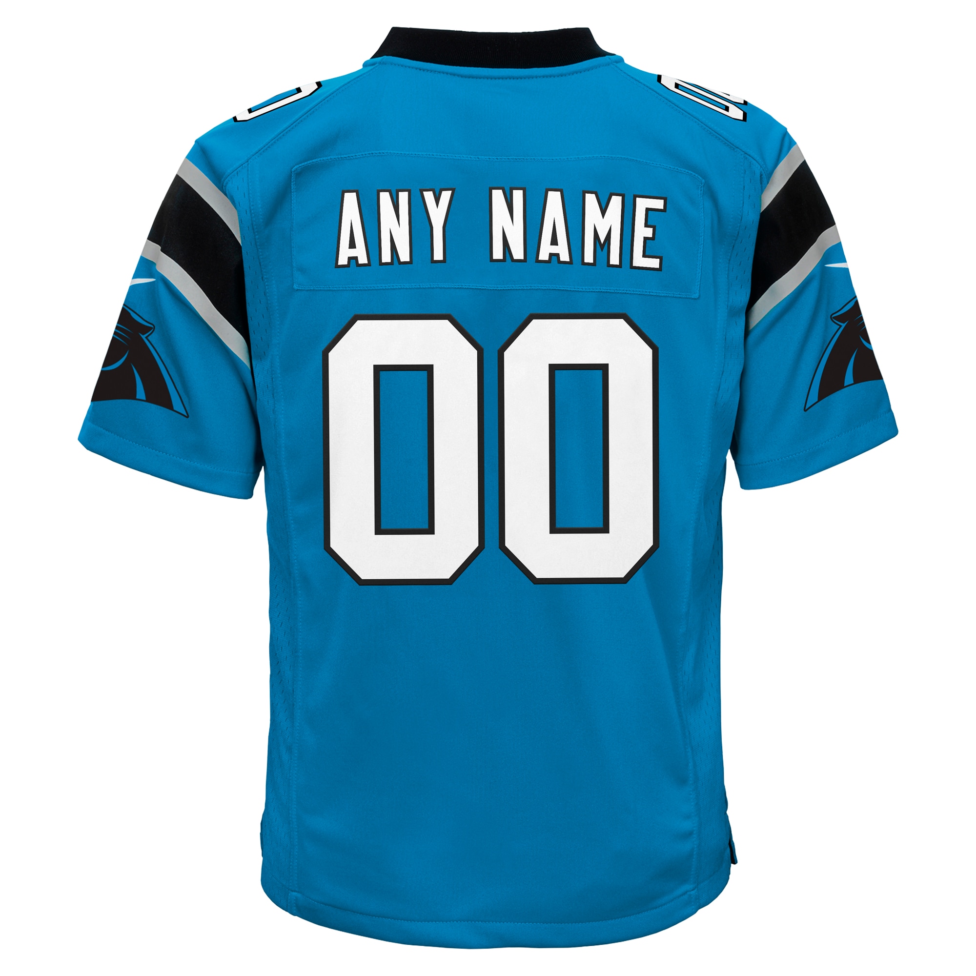 Carolina Panthers Nike Youth Alternate Custom Game Jersey – Blue Clowdercats
