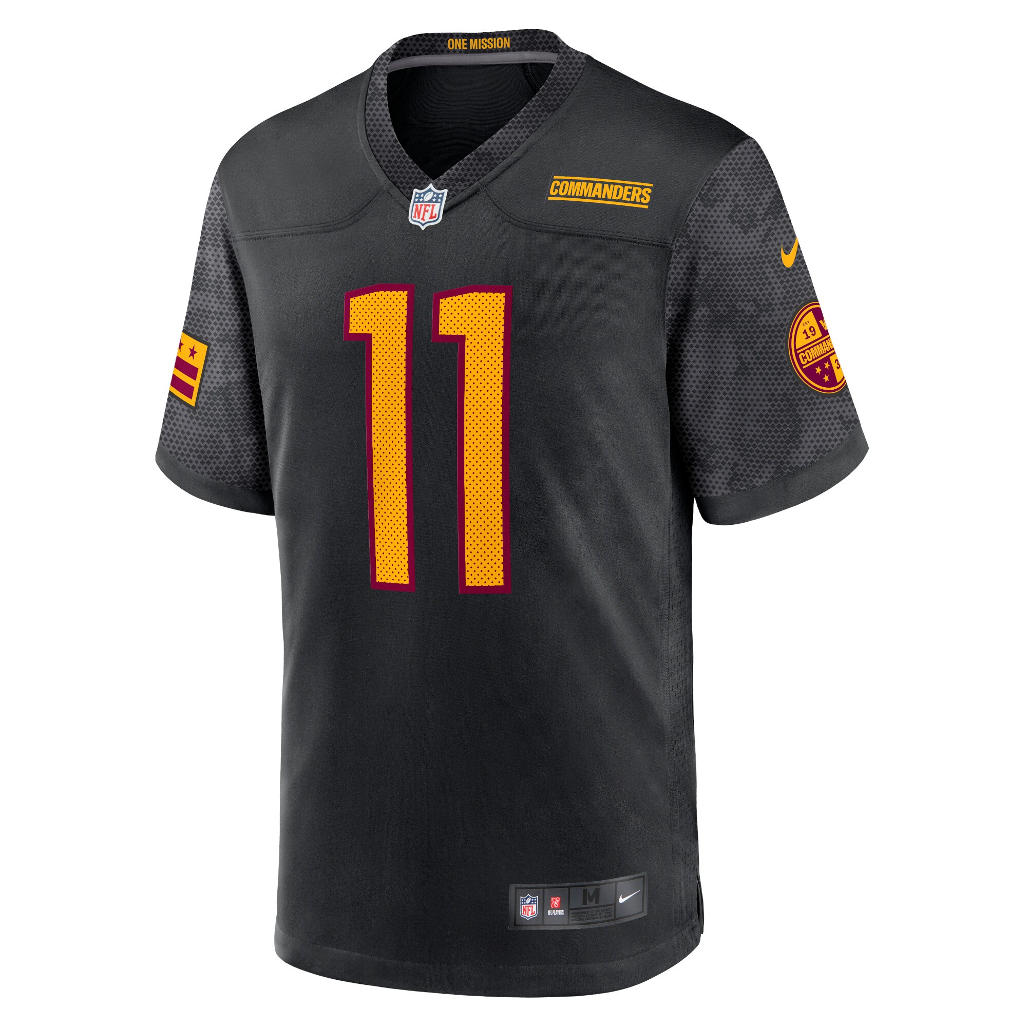 Carson Wentz Washington Commanders Nike Alternate Game Player Jersey – Black Clowdercats