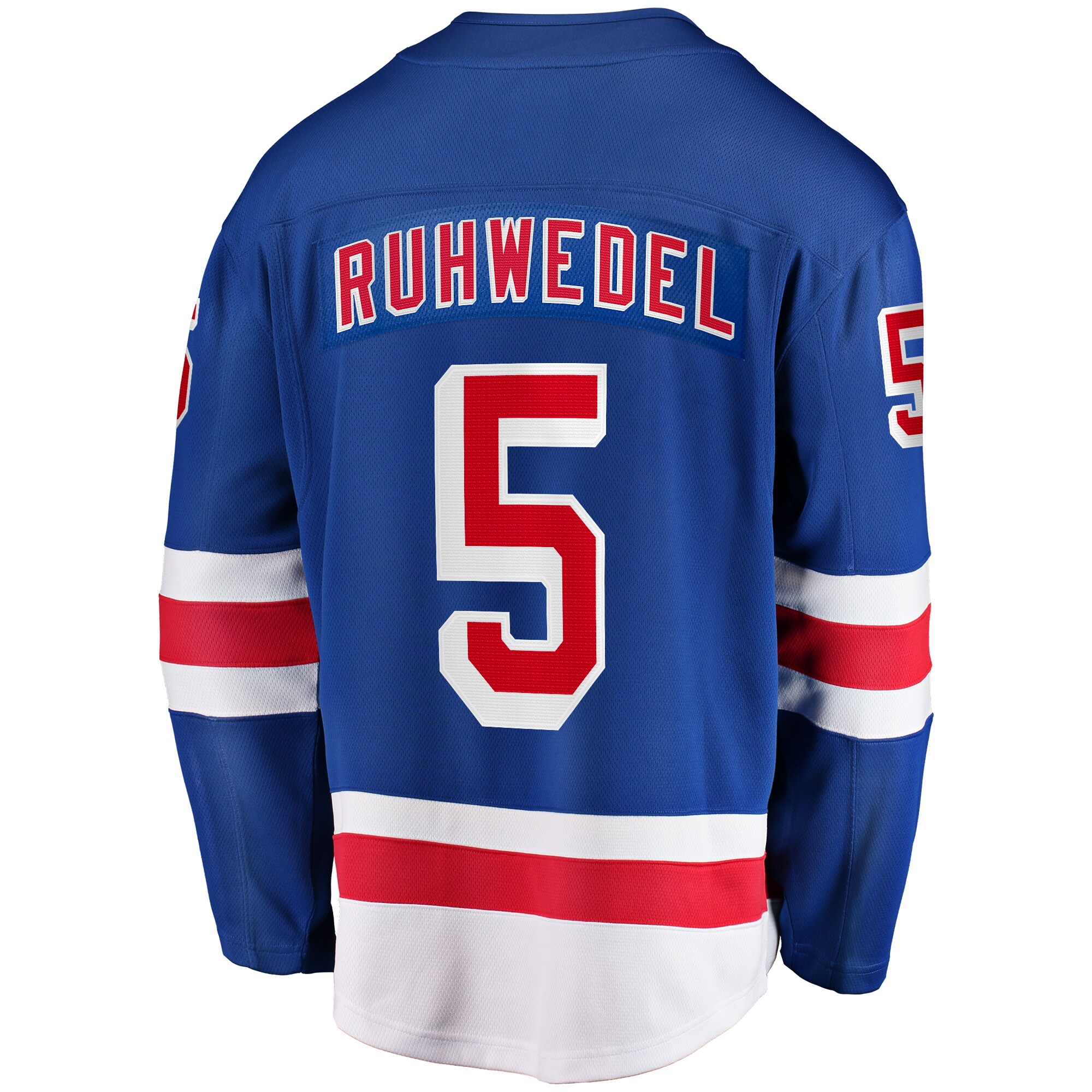 Chad Ruhwedel New York Rangers Fanatics Home Premier Breakaway Player Jersey – Blue Clowdercats