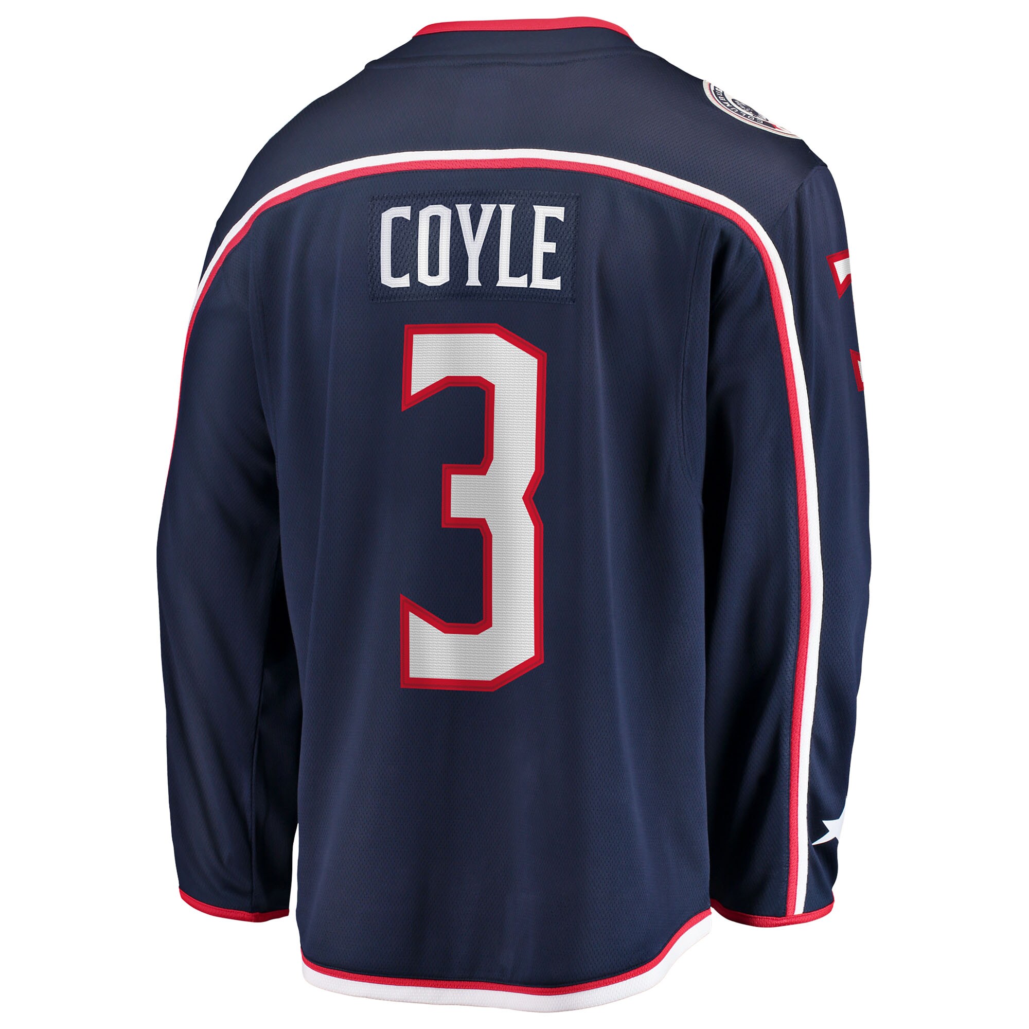 Charlie Coyle Columbus Blue Jackets Fanatics Home Breakaway Jersey – Navy Clowdercats
