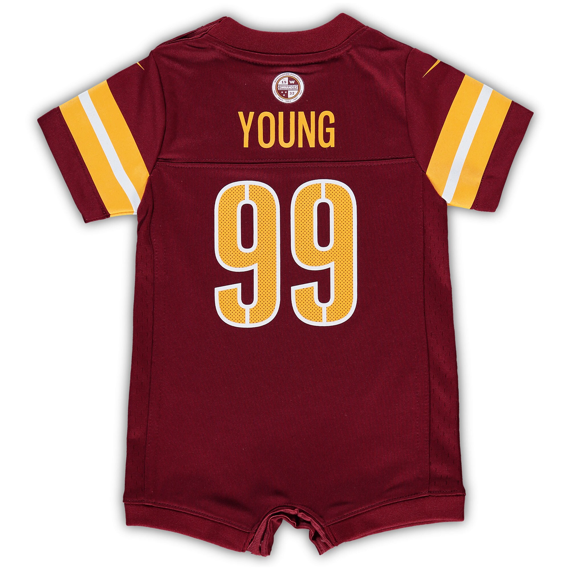 Chase Young Washington Commanders Nike Newborn & Infant Game Romper Jersey – Burgundy Clowdercats